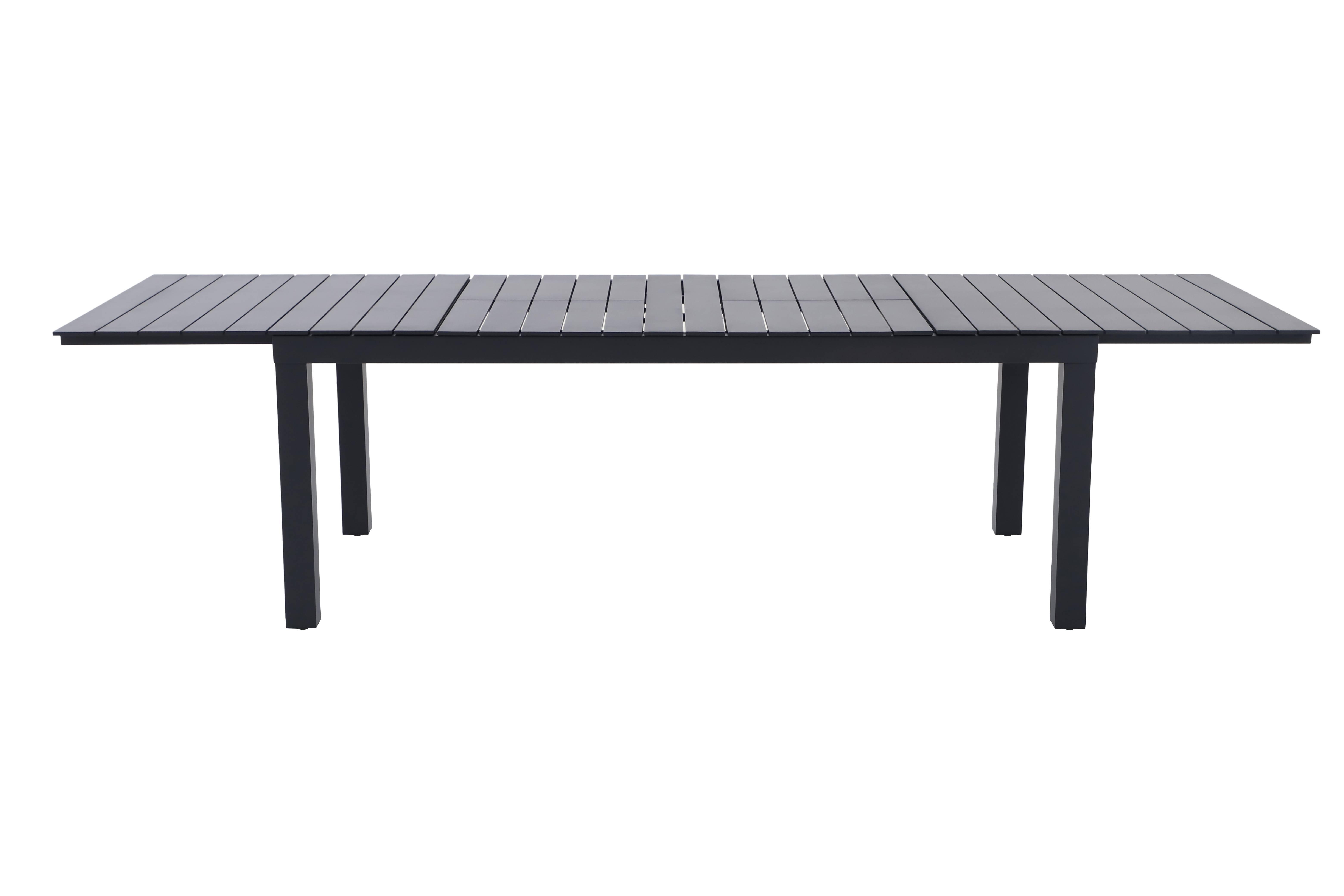 Ecloz - Table de jardin rectangulaire double extension 8/12 personnes anthracite Fileas ECLOZ - Image 2