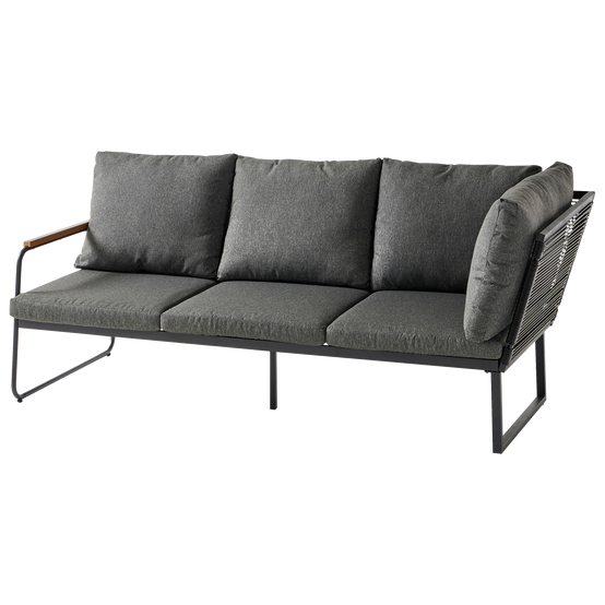 Ecloz - Salon de jardin d'angle détente acier 5 personnes anthracite Felix - ECLOZ - Image 3