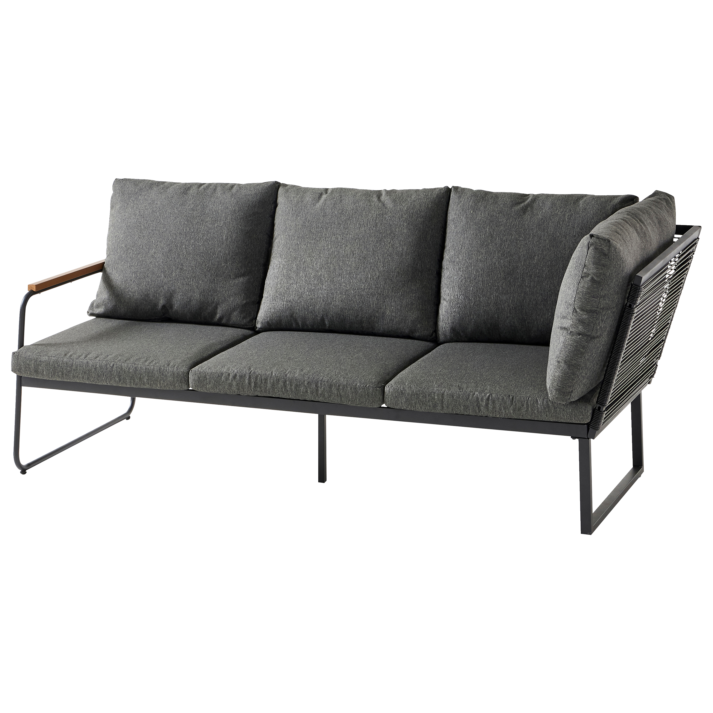 Ecloz - Salon de jardin d'angle détente acier 5 personnes anthracite Felix - ECLOZ - Image 3