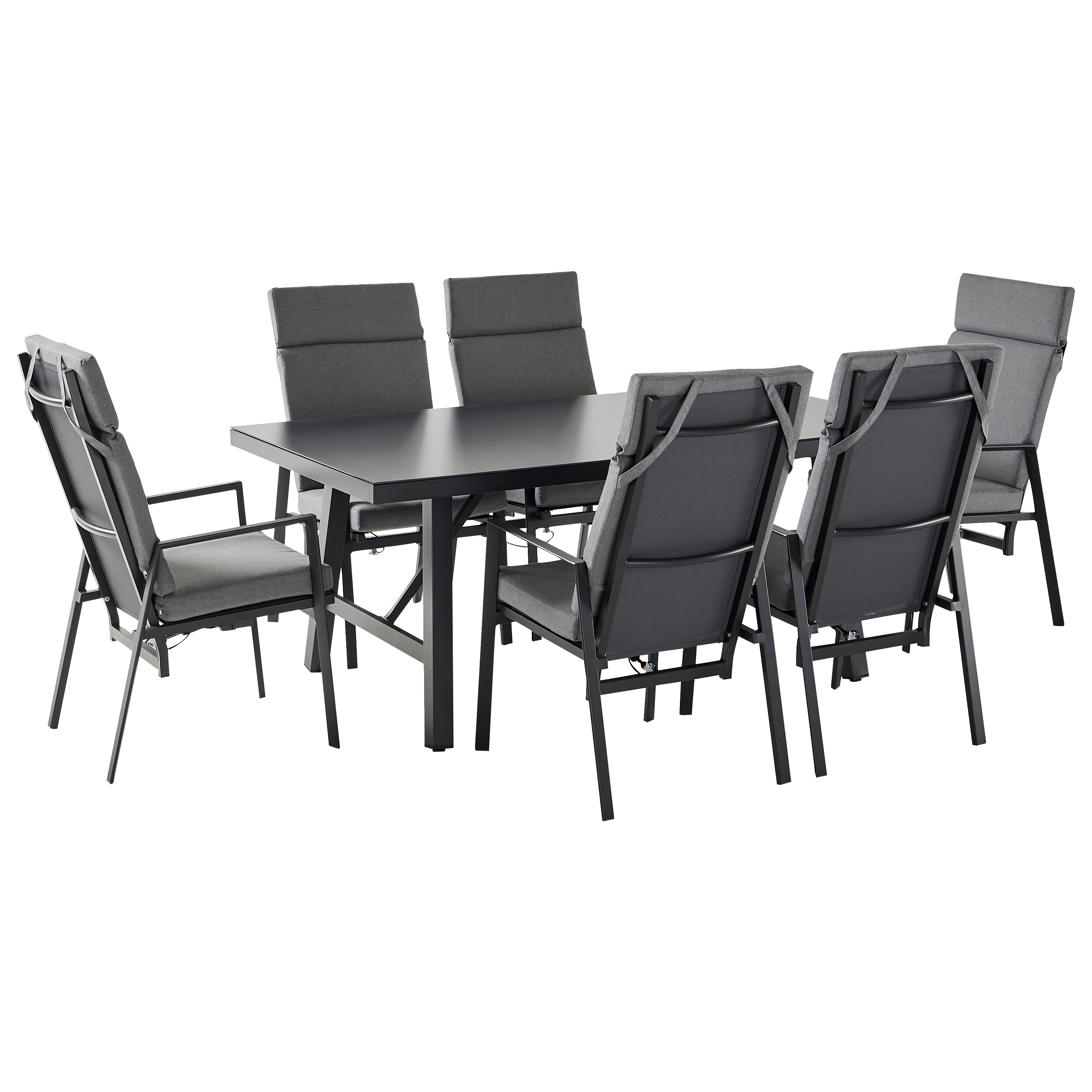 Ecloz - Salon de jardin repas alu polyester 6 personnes Fanon ECLOZ - Image 4