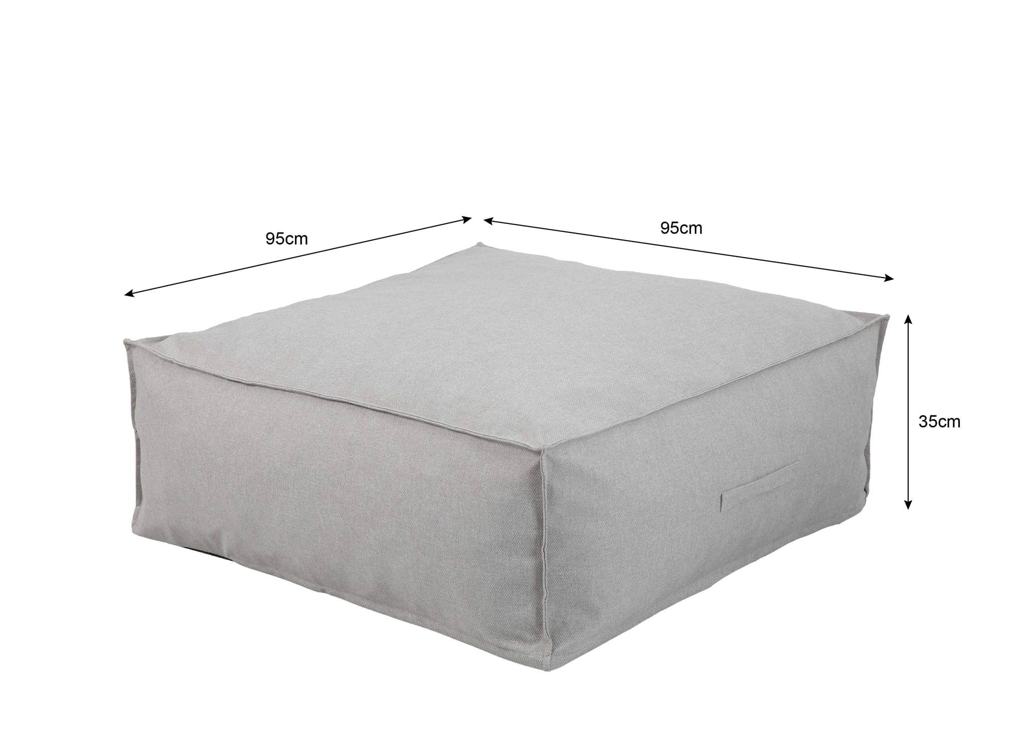 Ecloz - Pouf de jardin en tissu crème Fluffy ECLOZ - Image 4