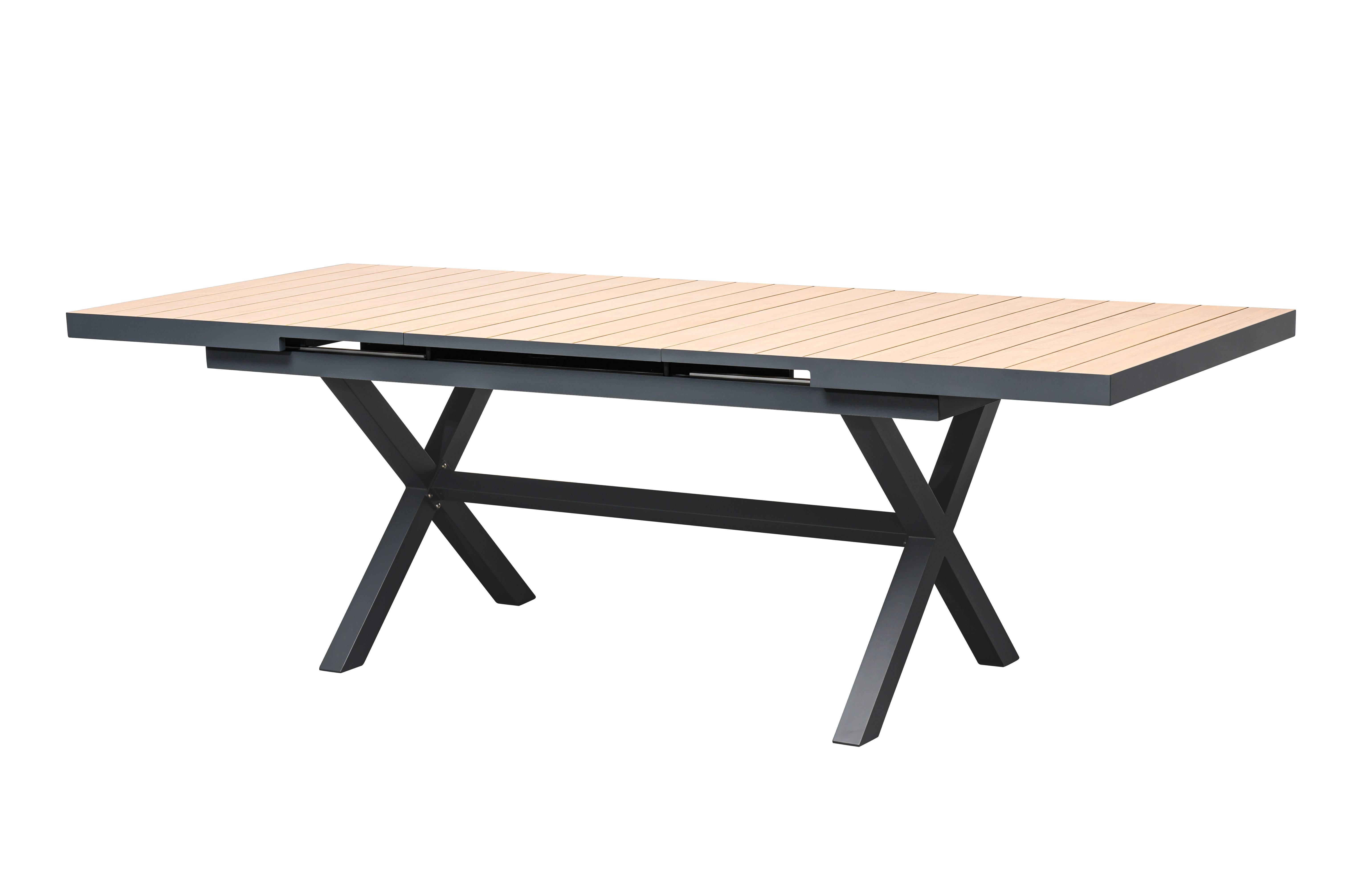 Ecloz - Table de jardin rectangulaire extensible 8/10 personnes effet bois Fargo ECLOZ - Image 7