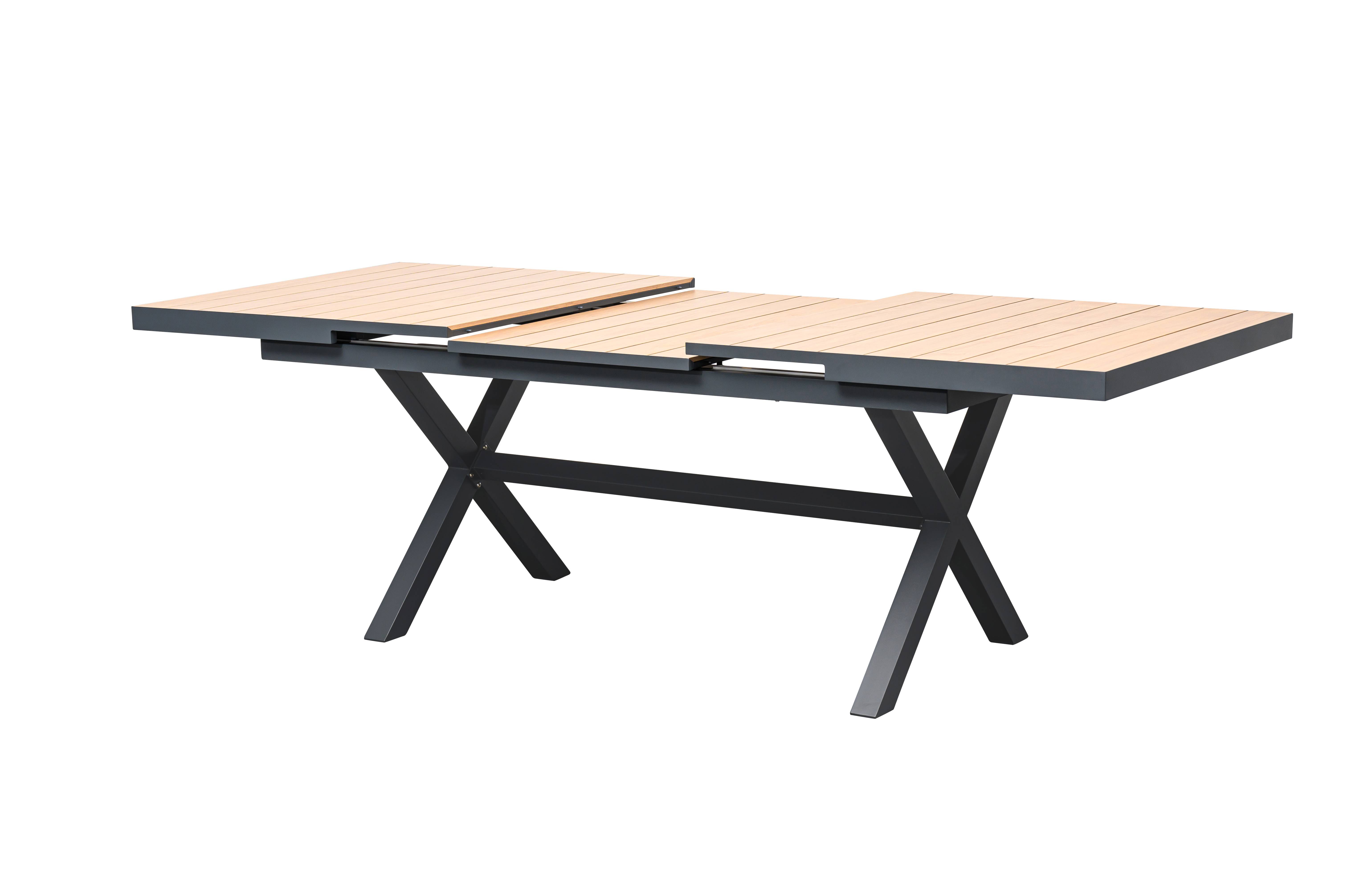 Ecloz - Table de jardin rectangulaire extensible 8/10 personnes effet bois Fargo ECLOZ - Image 10