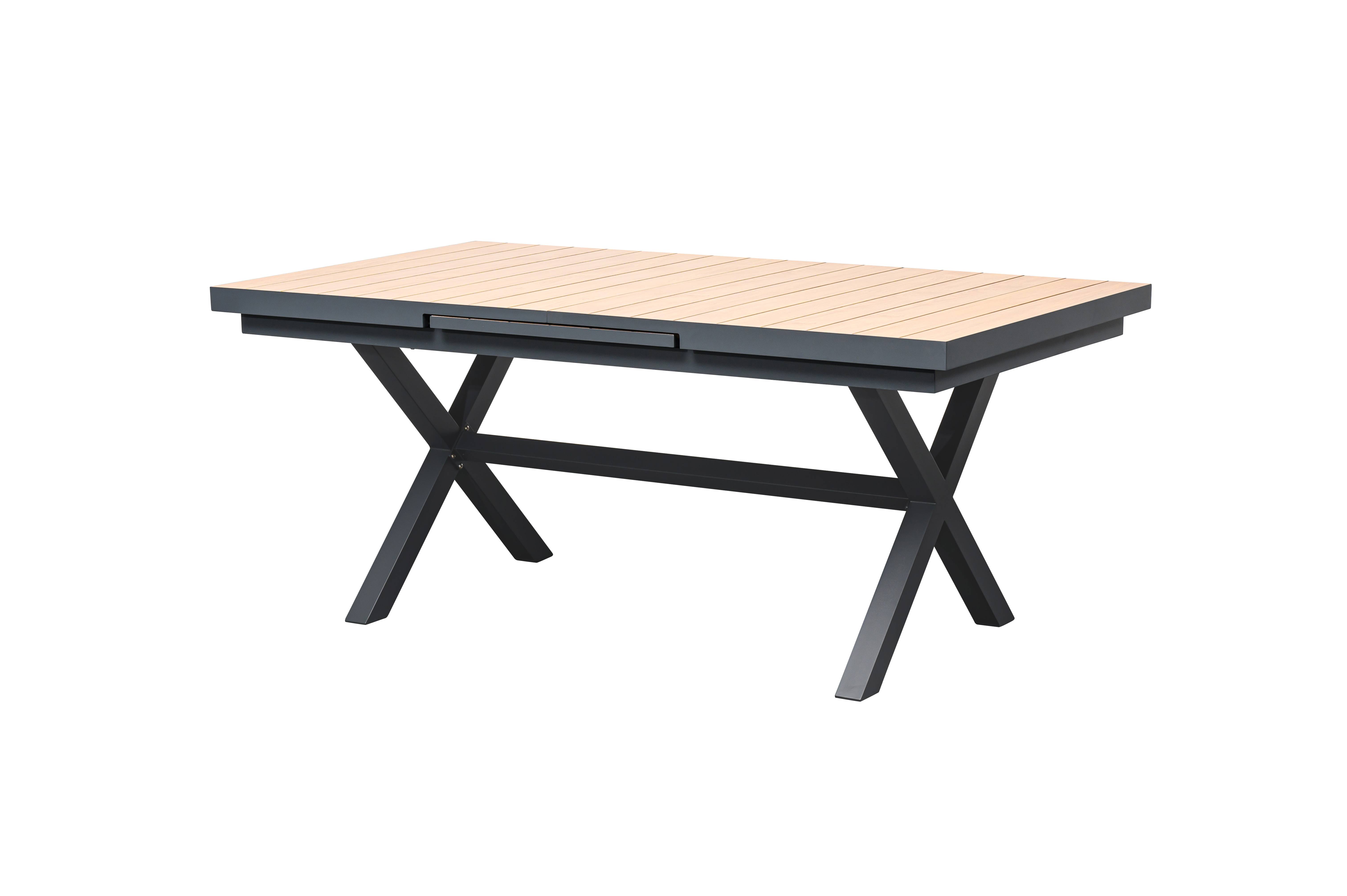 Ecloz - Table de jardin rectangulaire extensible 8/10 personnes effet bois Fargo ECLOZ - Image 5