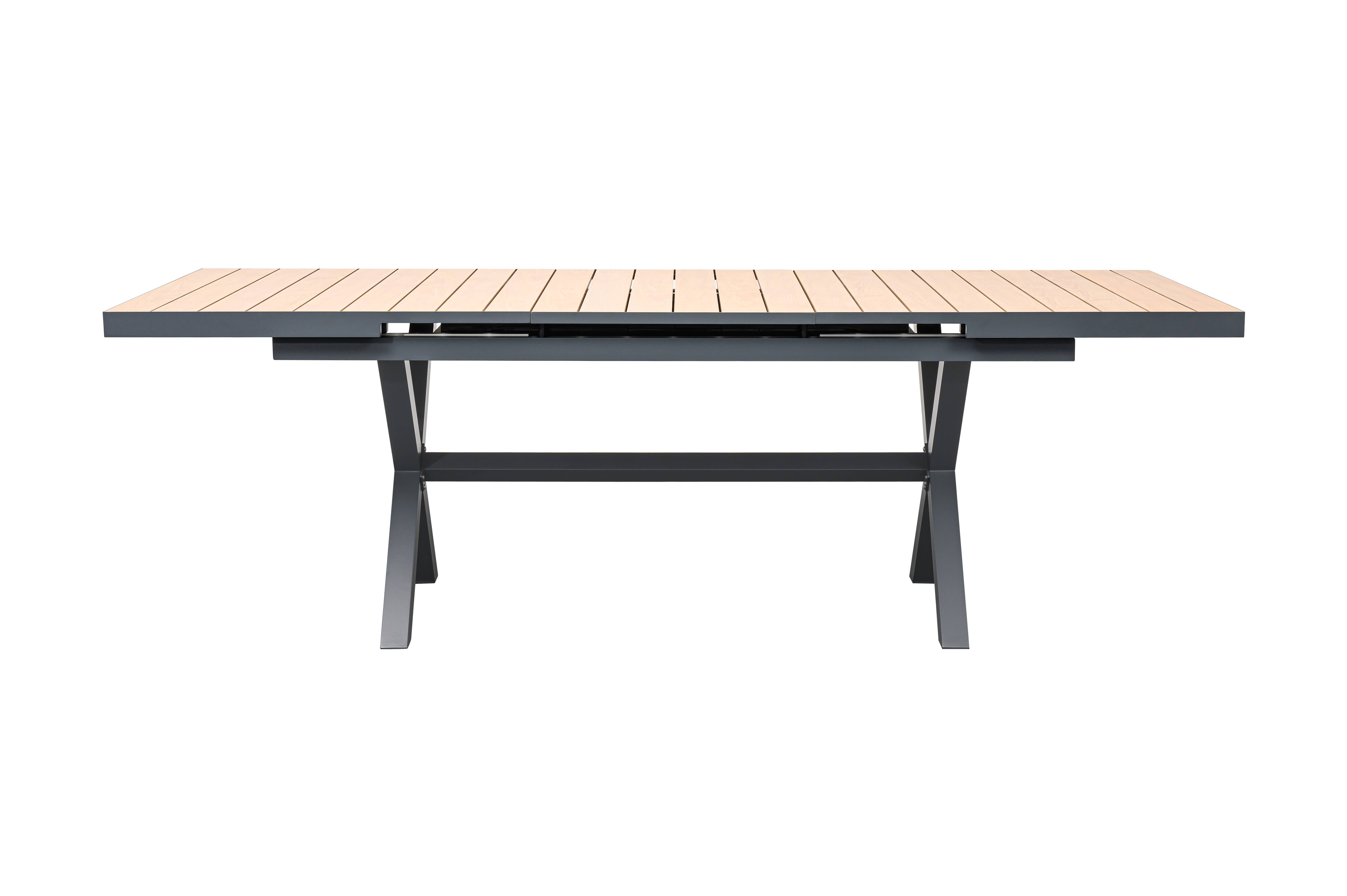 Ecloz - Table de jardin rectangulaire extensible 8/10 personnes effet bois Fargo ECLOZ - Image 1