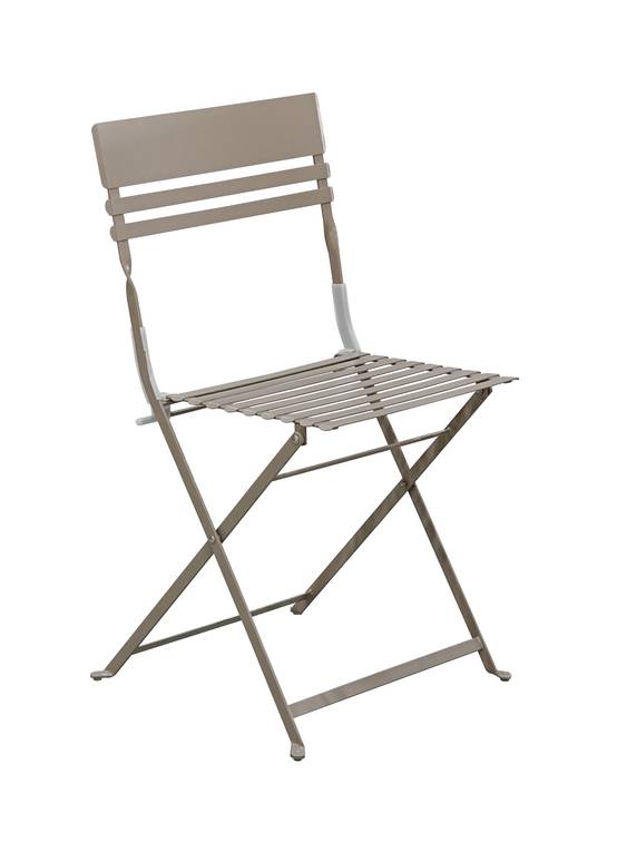 Ecloz - Salon de jardin balcon acier pliant 2 personnes taupe Faro ECLOZ - Image 6