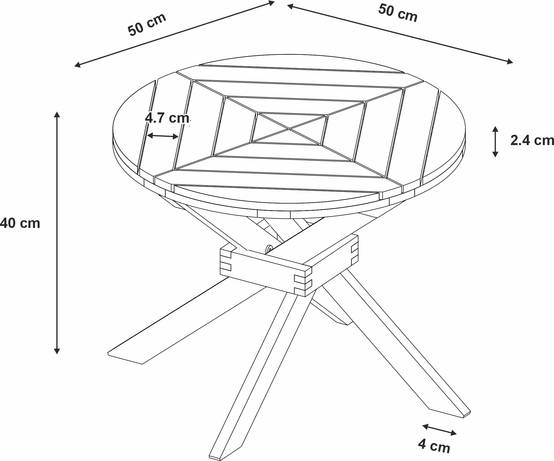 Ecloz - Table d'appoint de jardin en bois Faustine ECLOZ - Image 4