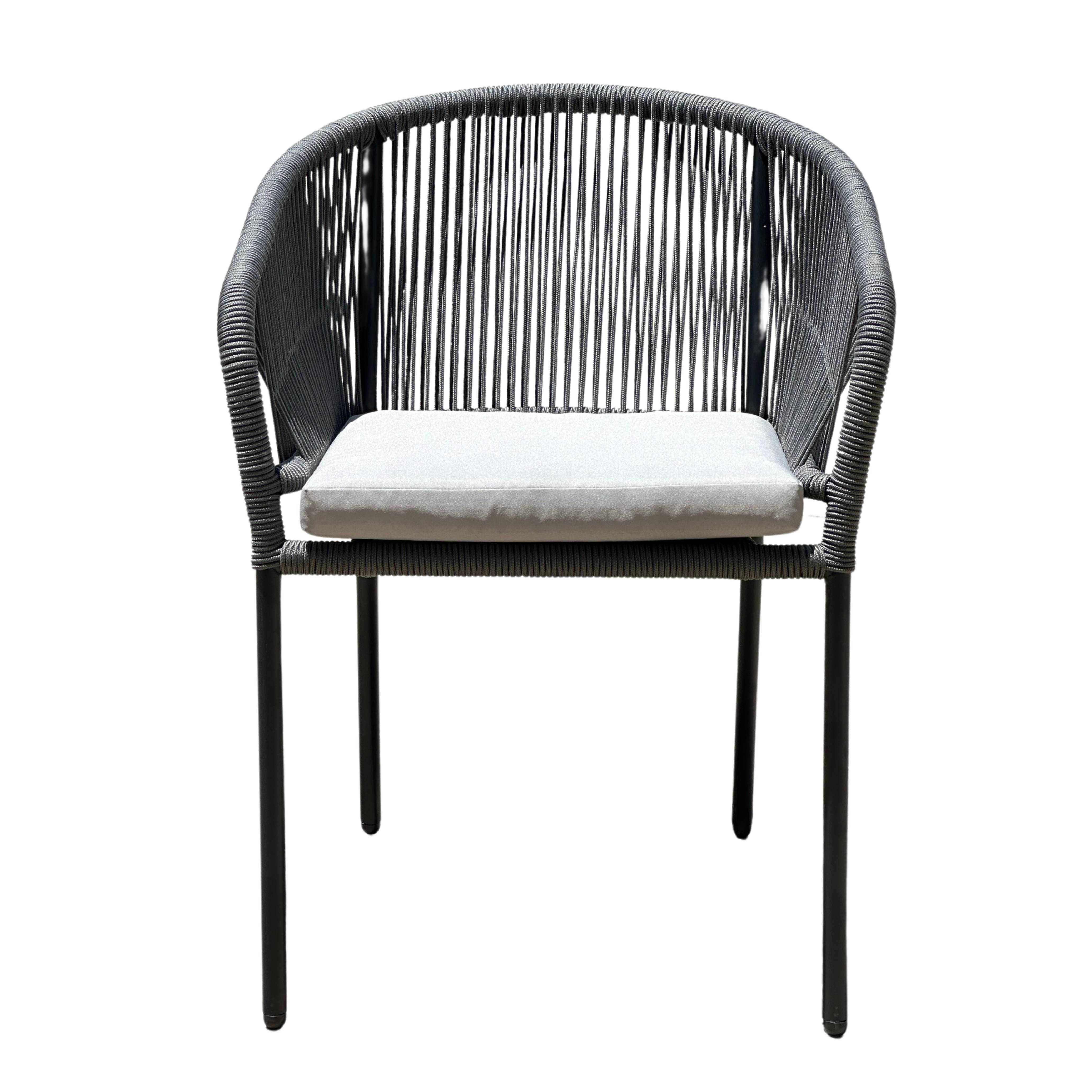 Ecloz - Fauteuil de jardin acier corde anthracite Fancy ECLOZ - Image 1