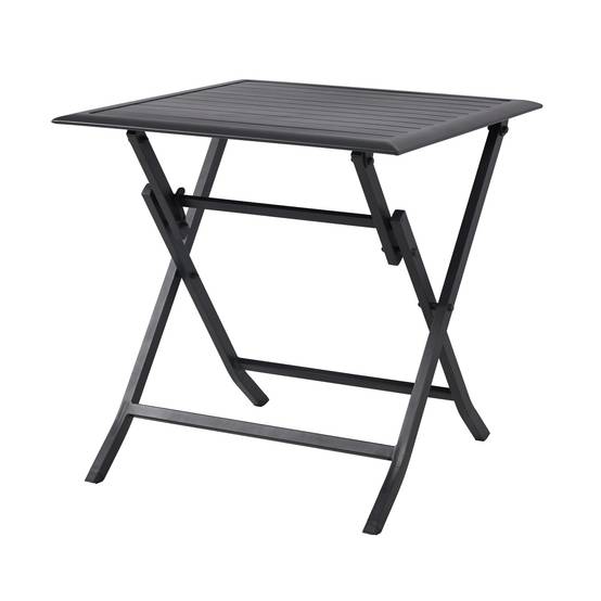 Ecloz - Table de jardin rectangulaire pliante aluminium 2 personnes Ferrand anthracite ECLOZ - Image 1
