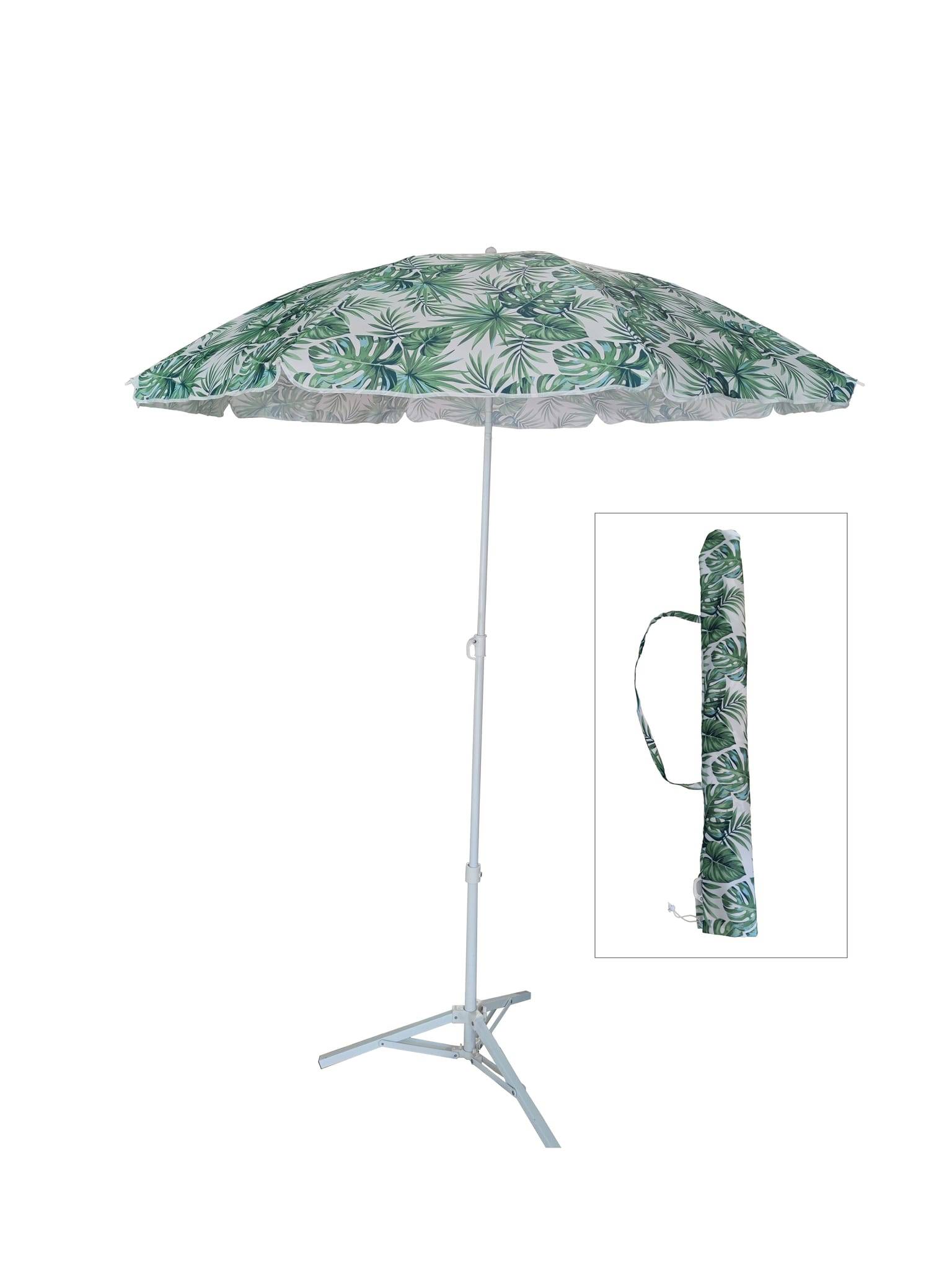 Parasol de plage rond motif imprimé Fez ECLOZ - Image 1