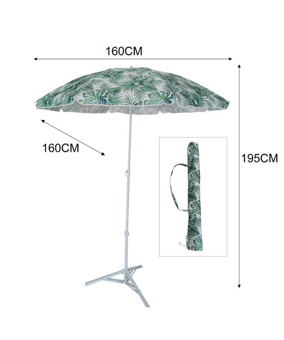 Parasol de plage rond motif imprimé Fez ECLOZ - Image 2