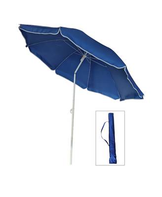 Ecloz - Parasol de plage rond 1,6x1,6m 140g/m² bleu Fez ECLOZ