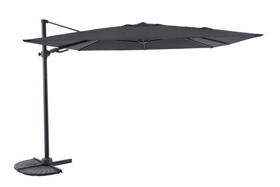 Ecloz - Parasol déporté inclinable carré polyester 3x3M 220g/m² anthracite Eren ECLOZ - Image 1