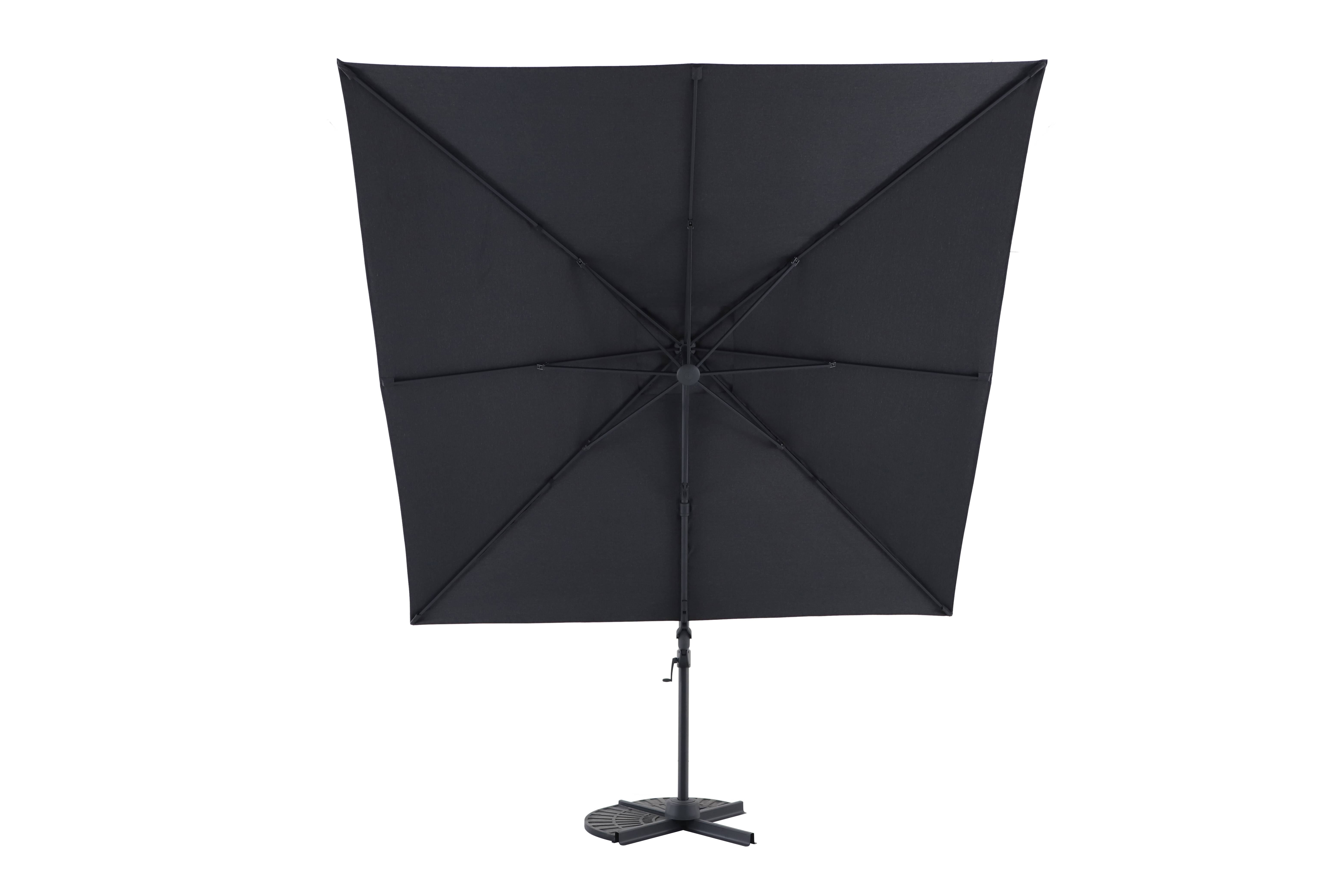 Ecloz - Parasol déporté inclinable carré polyester 3x3M 220g/m² anthracite Eren ECLOZ - Image 4