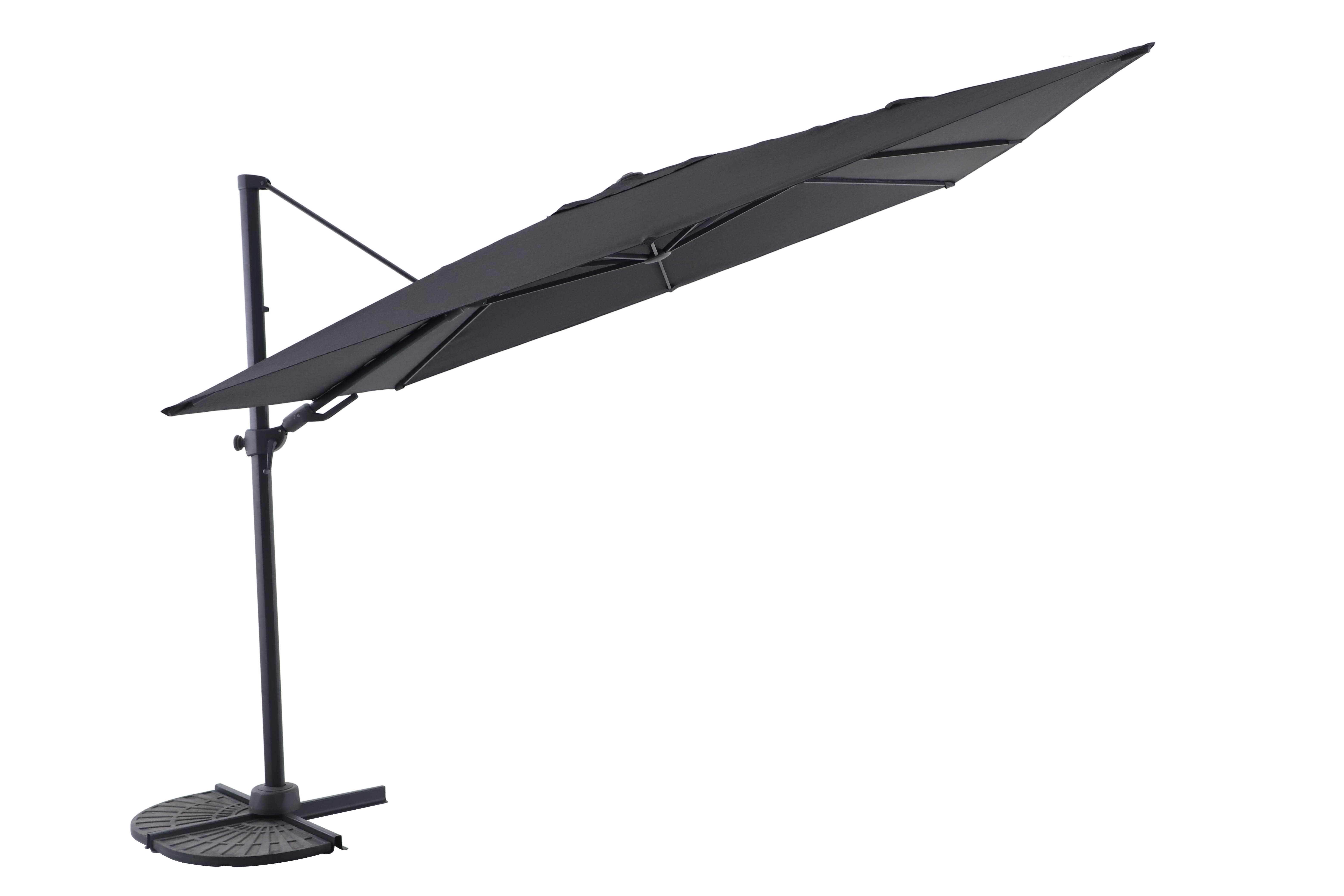 Ecloz - Parasol déporté inclinable carré polyester 3x3M 220g/m² anthracite Eren ECLOZ - Image 3