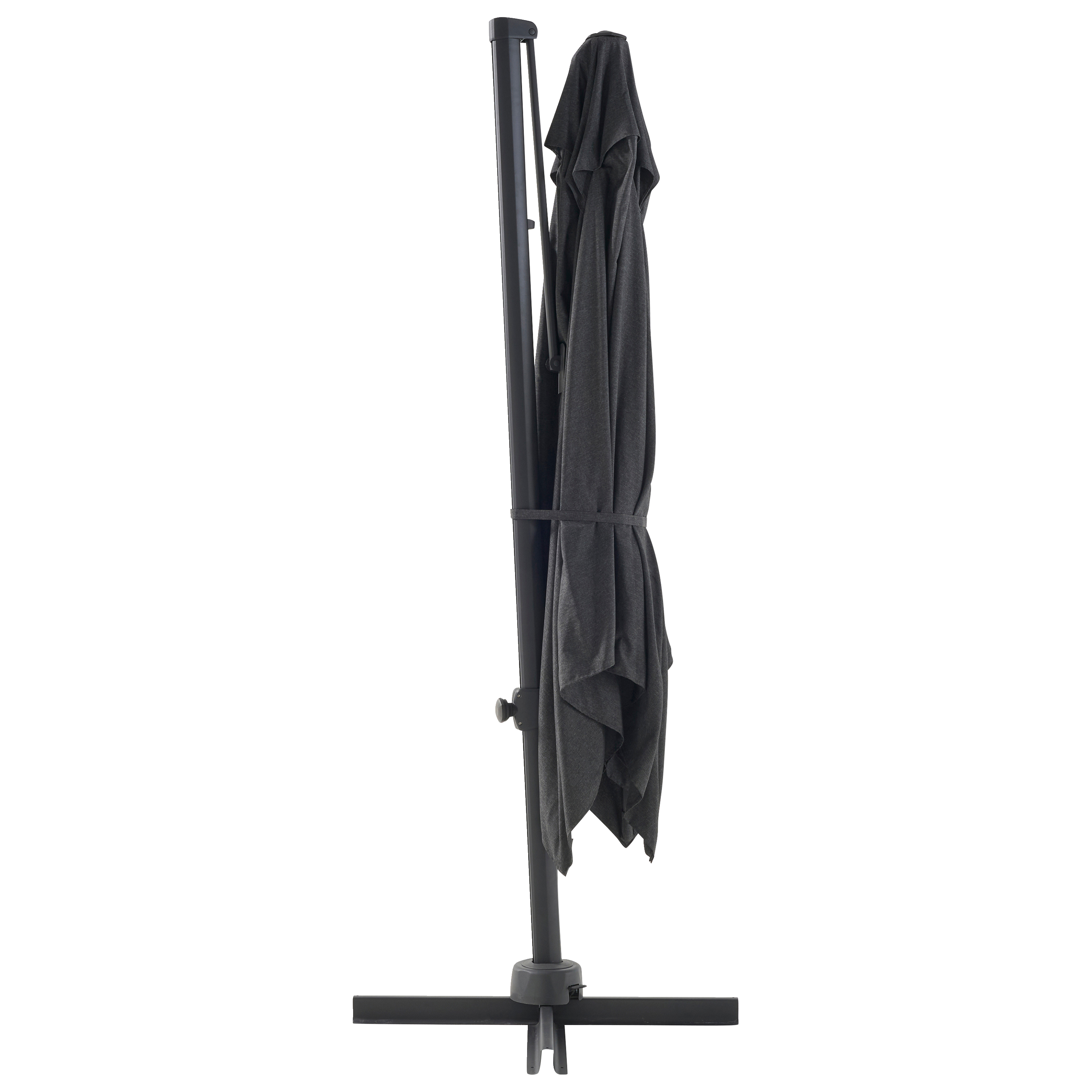 Ecloz - Parasol déporté inclinable carré polyester 3x3M 220g/m² anthracite Eren ECLOZ - Image 6