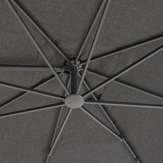 Ecloz - Parasol déporté inclinable carré polyester 3x3M 220g/m² anthracite Eren ECLOZ - Image 8