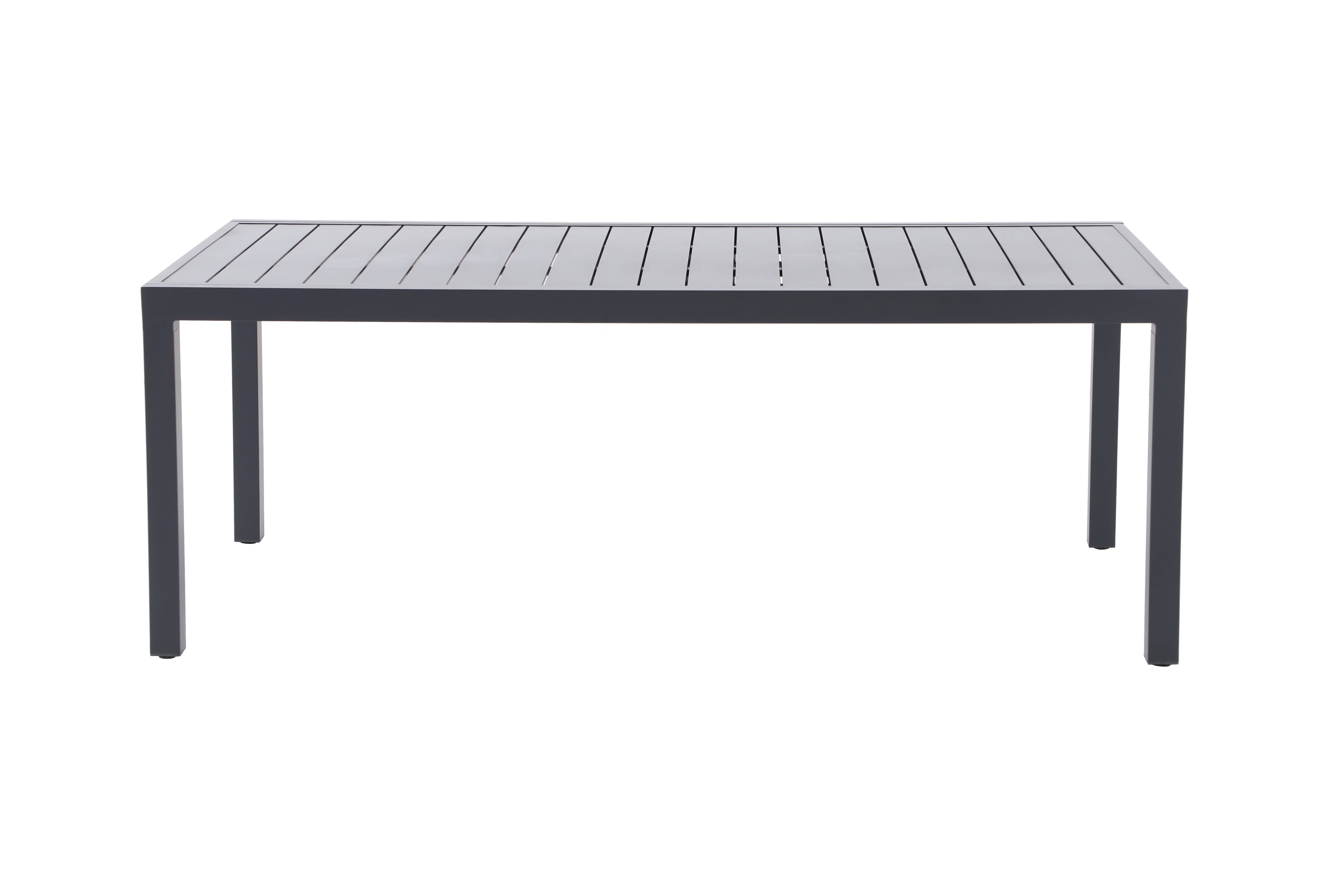 Ecloz - Table de jardin rectangulaire extensible aluminium 8/12 personnes anthracite Folco ECLOZ - Image 1