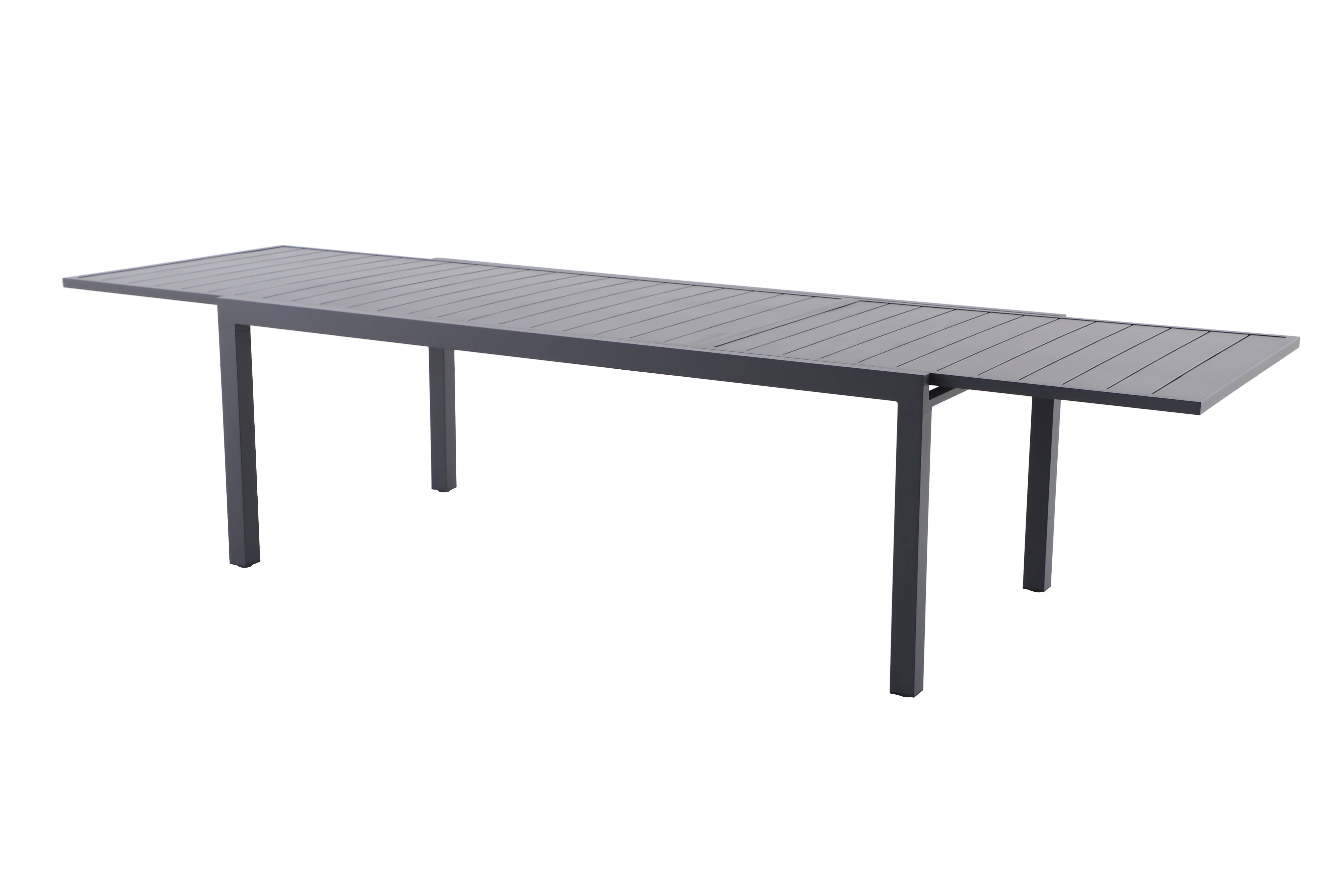 Ecloz - Table de jardin rectangulaire extensible aluminium 8/12 personnes anthracite Folco ECLOZ - Image 7