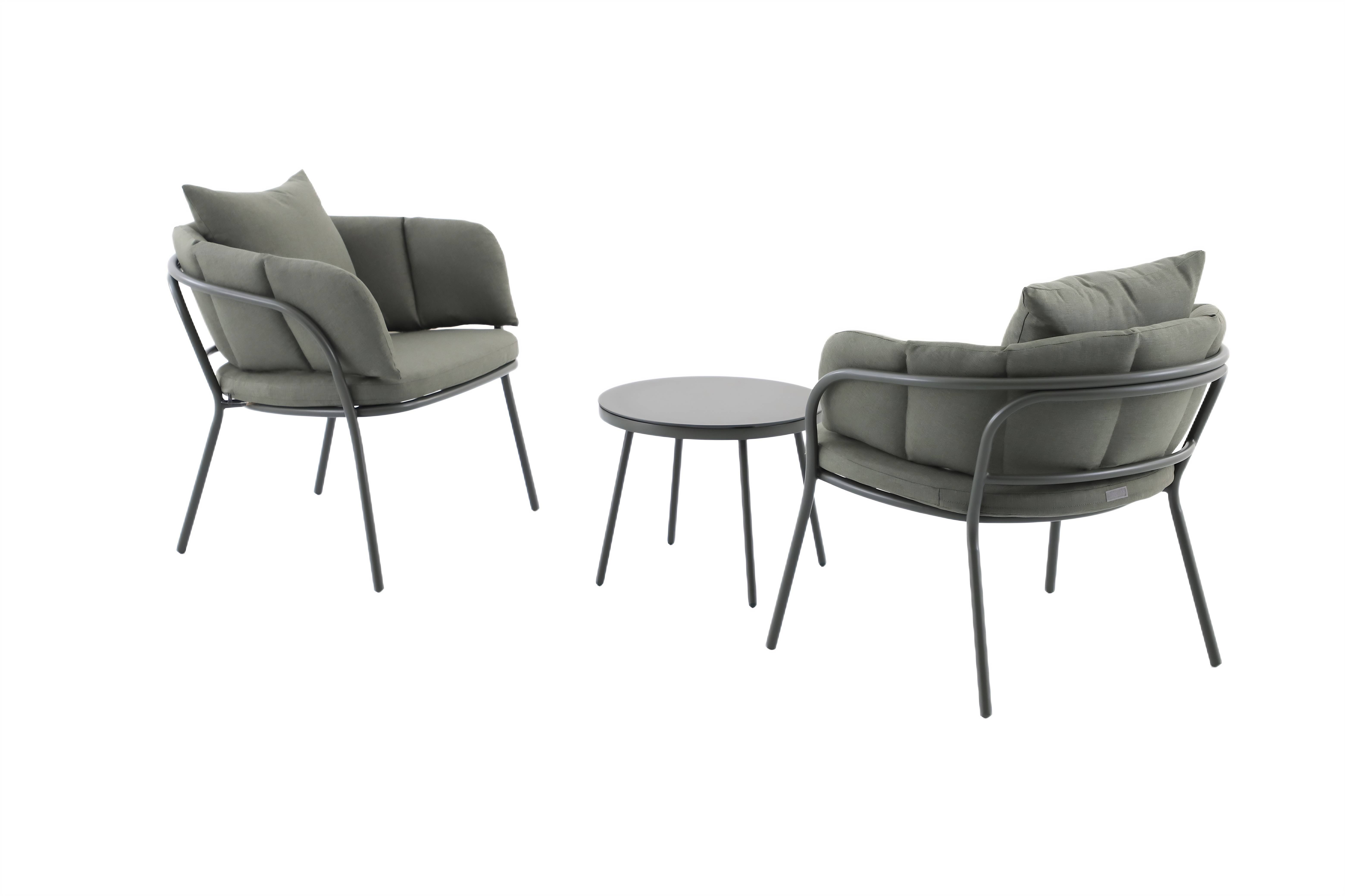 Ecloz - Salon de jardin détente acier polyester 2 personnes vert Flavien ECLOZ - Image 11