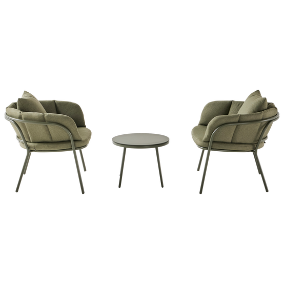 Ecloz - Salon de jardin détente acier polyester 2 personnes vert Flavien ECLOZ - Image 14
