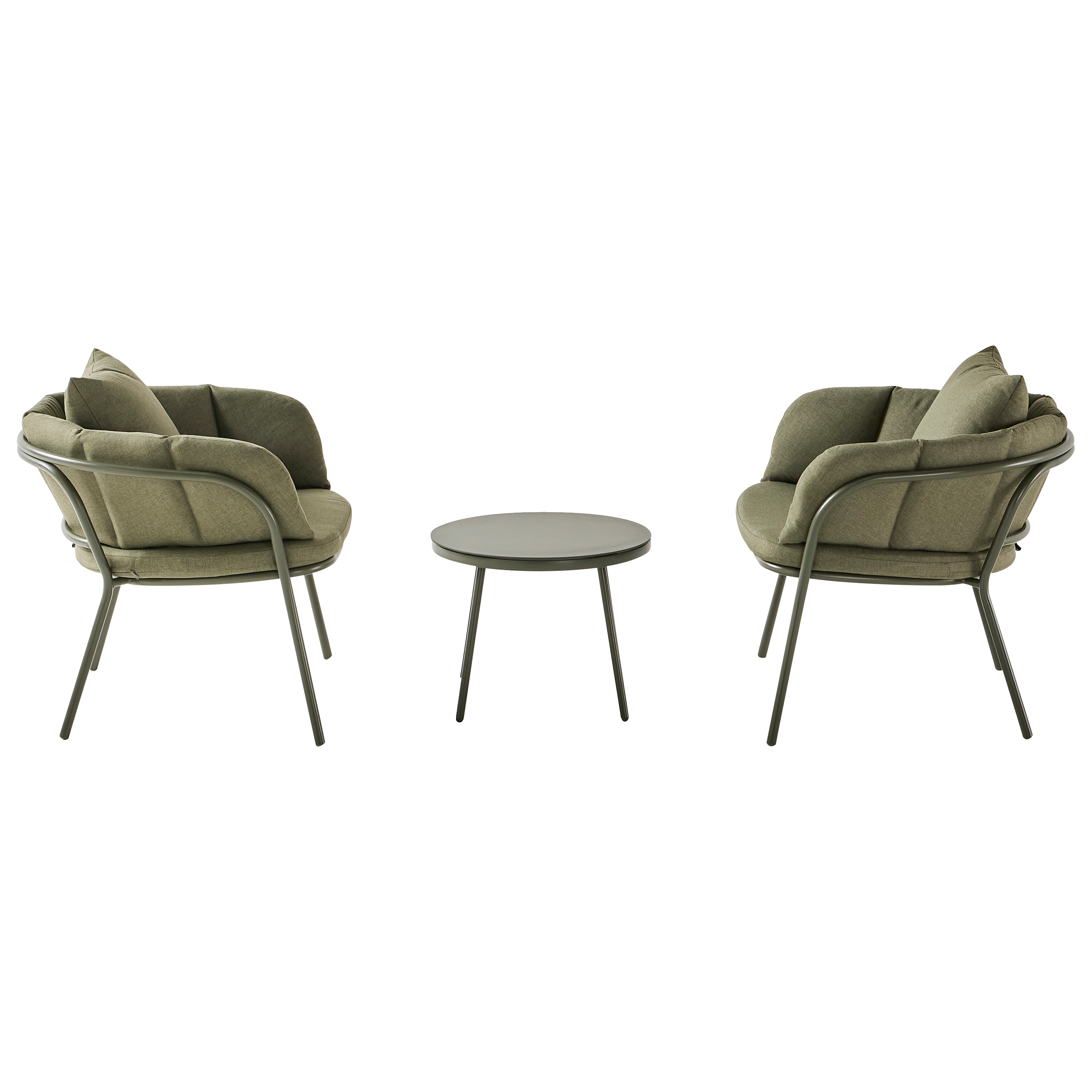 Ecloz - Salon de jardin détente acier polyester 2 personnes vert Flavien ECLOZ - Image 14