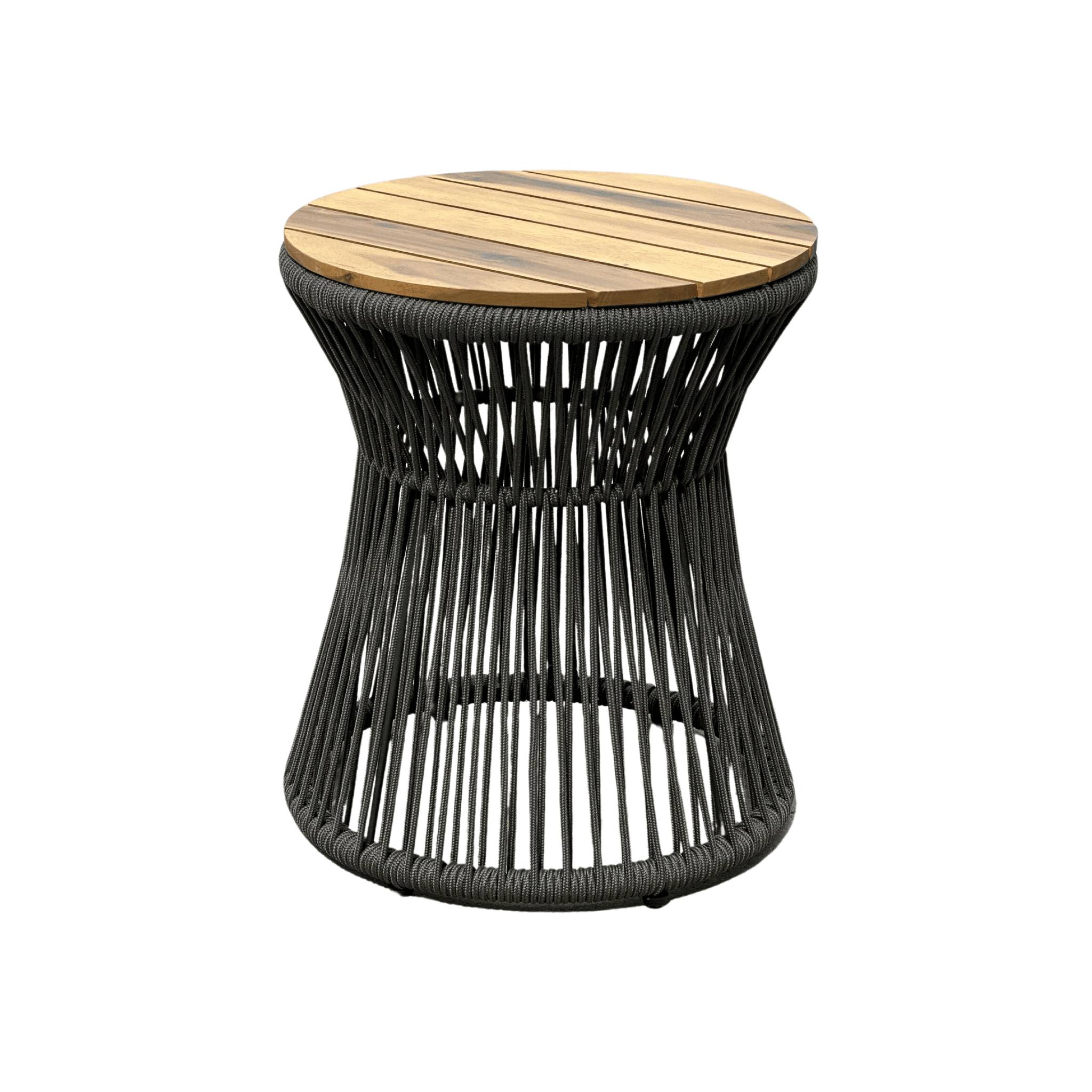 Ecloz - Table d'appoint acier corde acacia Felicite ECLOZ - Image 1