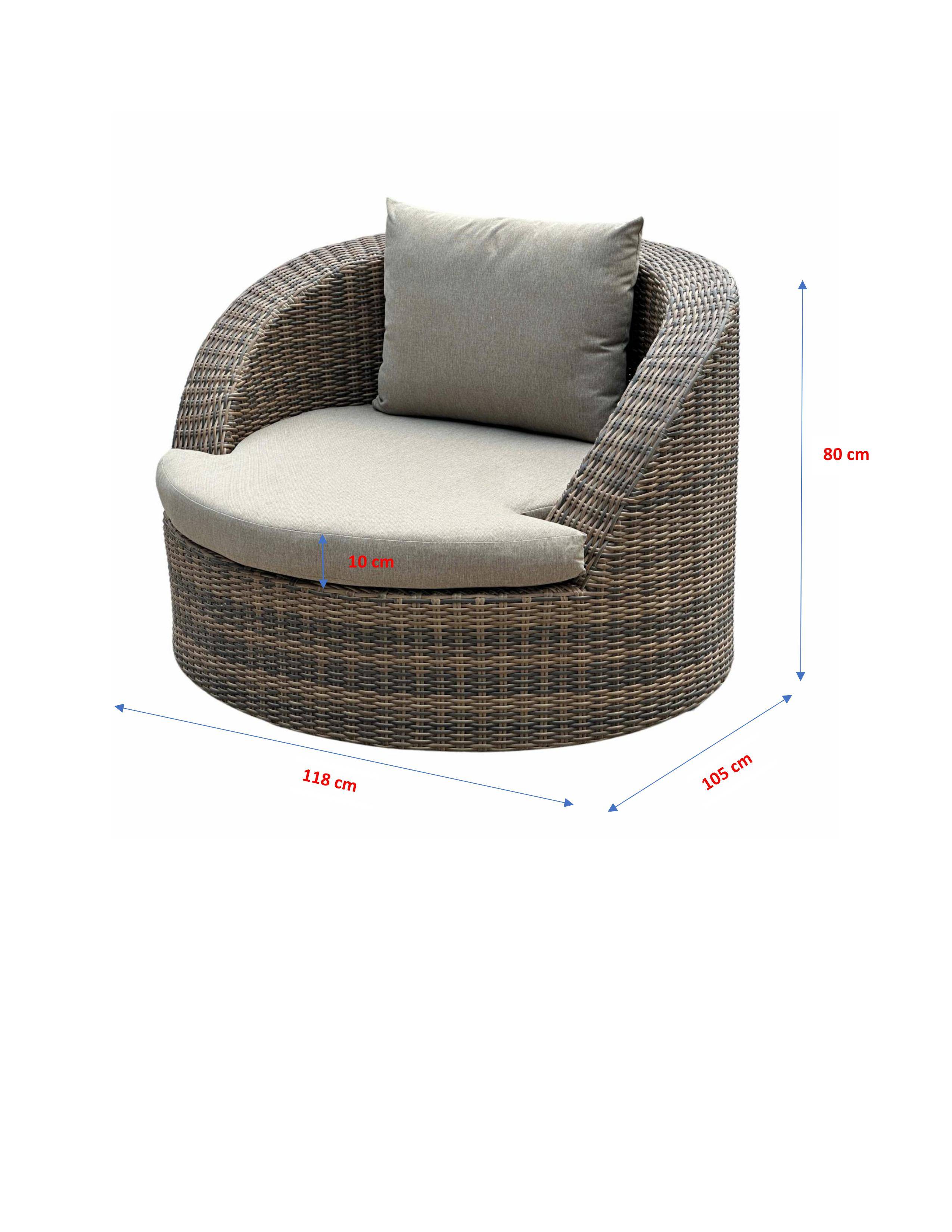 Ecloz - Fauteuil de jardin détente résine tressée Emmy ECLOZ - Image 5