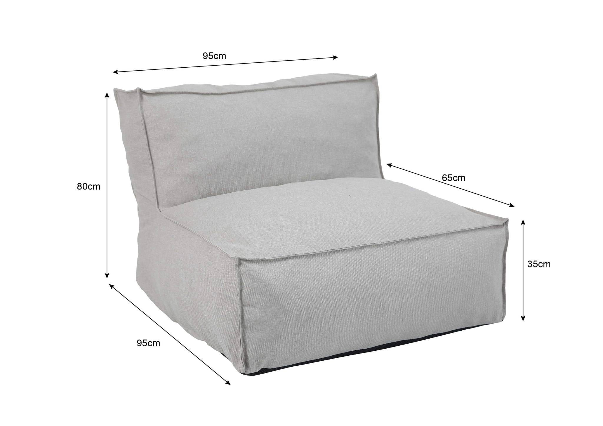 Ecloz - Fauteuil de jardin en tissu crème Fluffy ECLOZ - Image 3