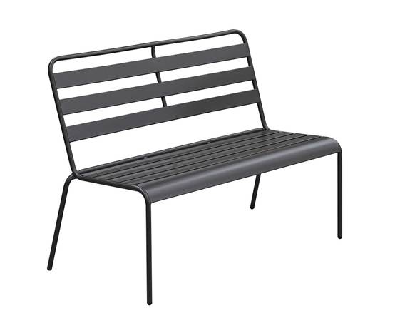 Ecloz - Banc de jardin acier 2 places marron Fanny ECLOZ - Image 1