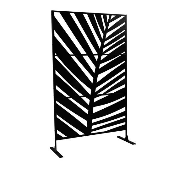 Ecloz - Paravent de jardin acier 1,98x1,2m motif florale Flore ECLO - Image 1