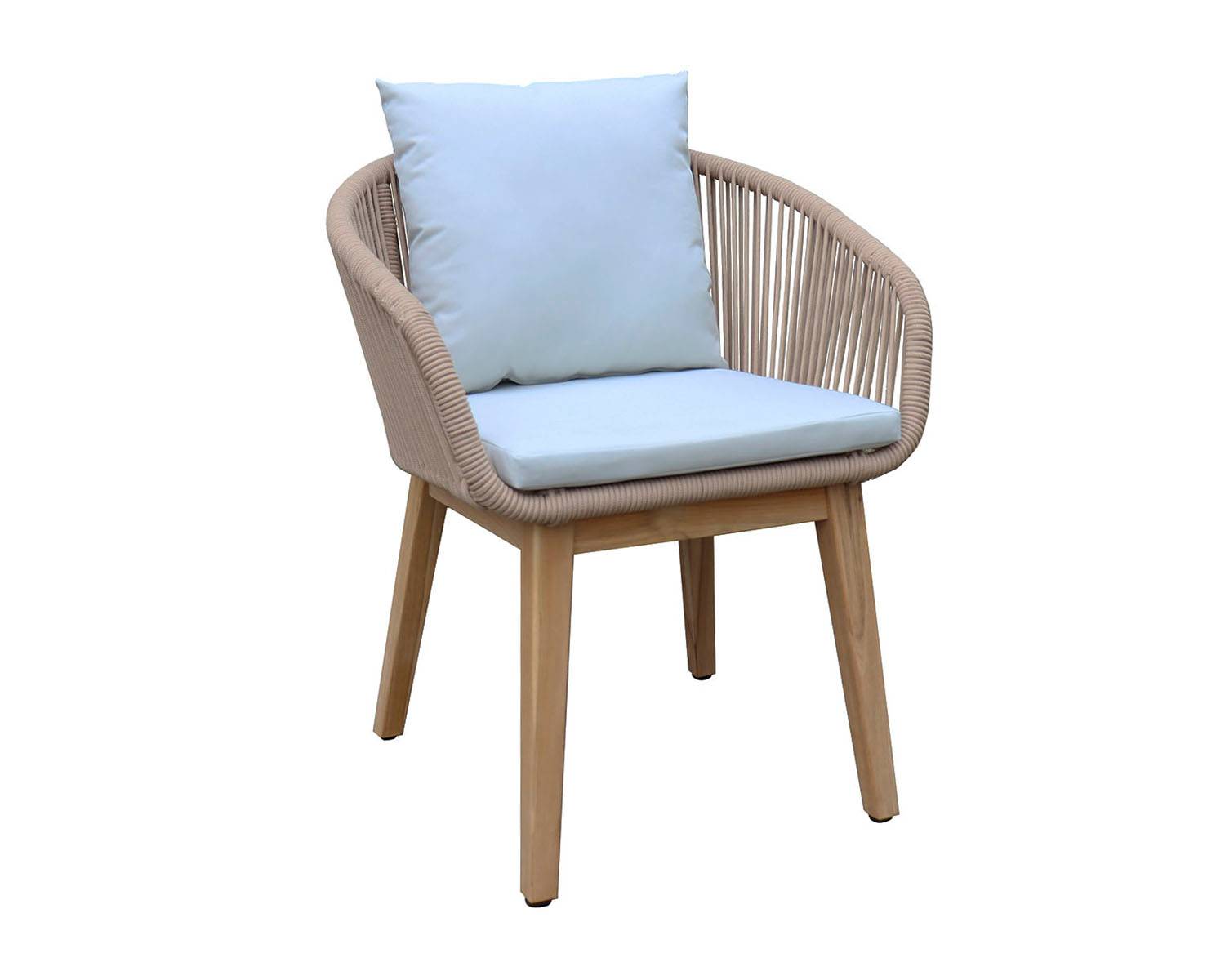 Ecloz - Fauteuil de jardin repas cordage et bois Fiora ECLOZ