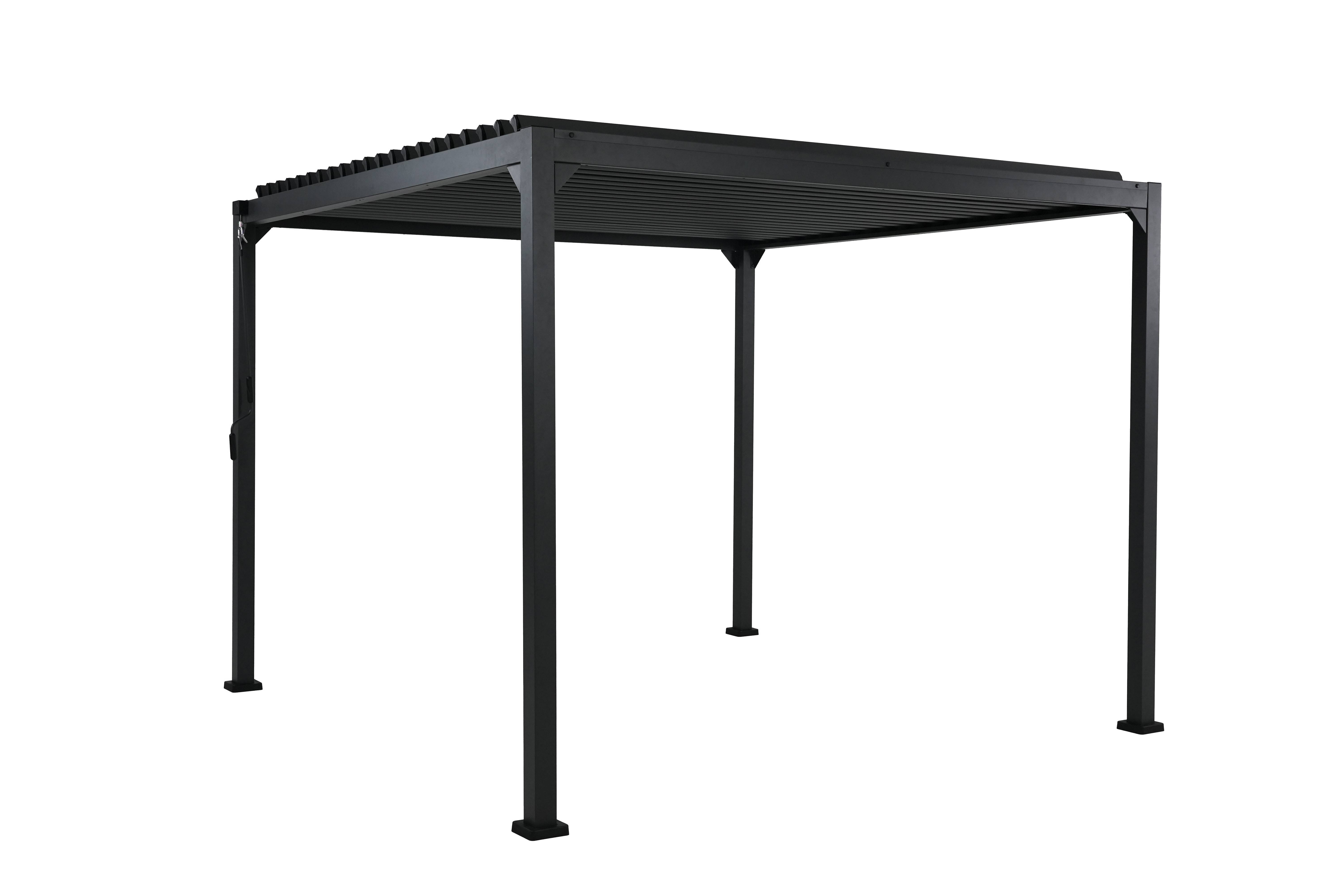 Ecloz - Pergola bioclimatique 3x4m alu acier anthracite ECLOZ - Image 1