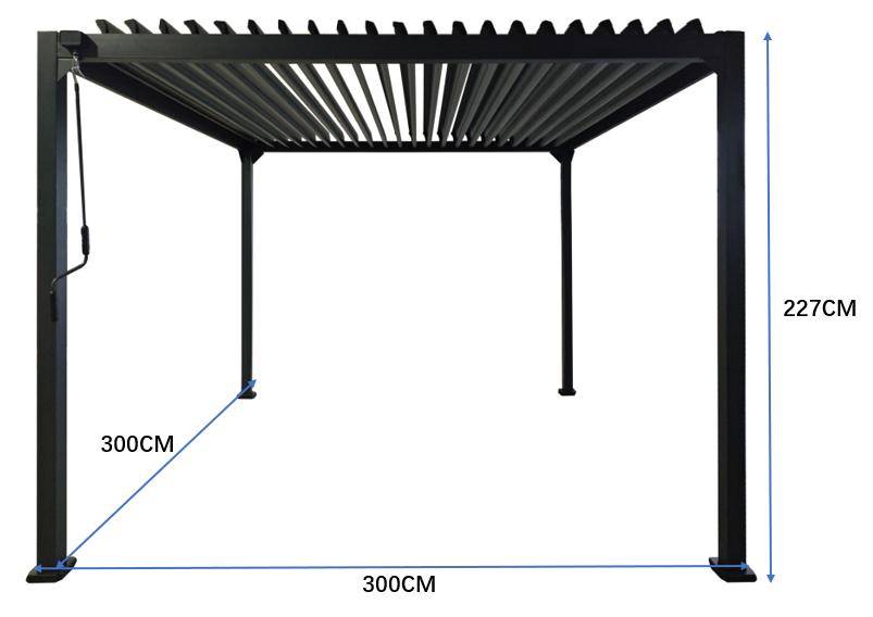 Ecloz - Pergola bioclimatique 3x3m alu acier anthracite ECLOZ - Image 2