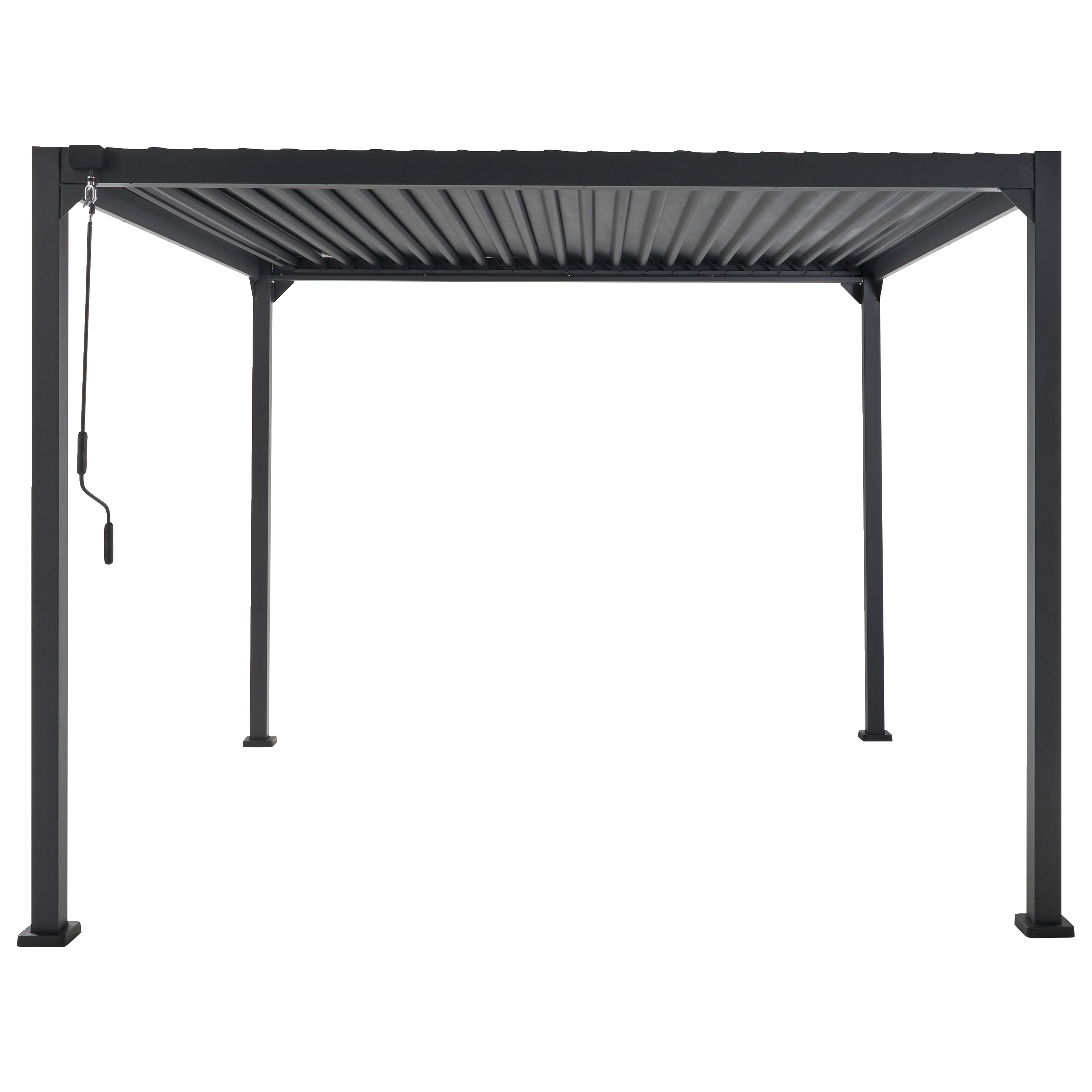 Ecloz - Pergola bioclimatique 3x3m alu acier anthracite ECLOZ - Image 5