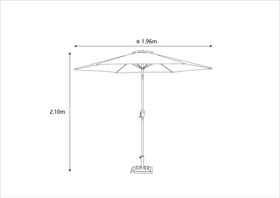 Ecloz - Parasol droit rond 2m Franca ECLOZ - Image 2