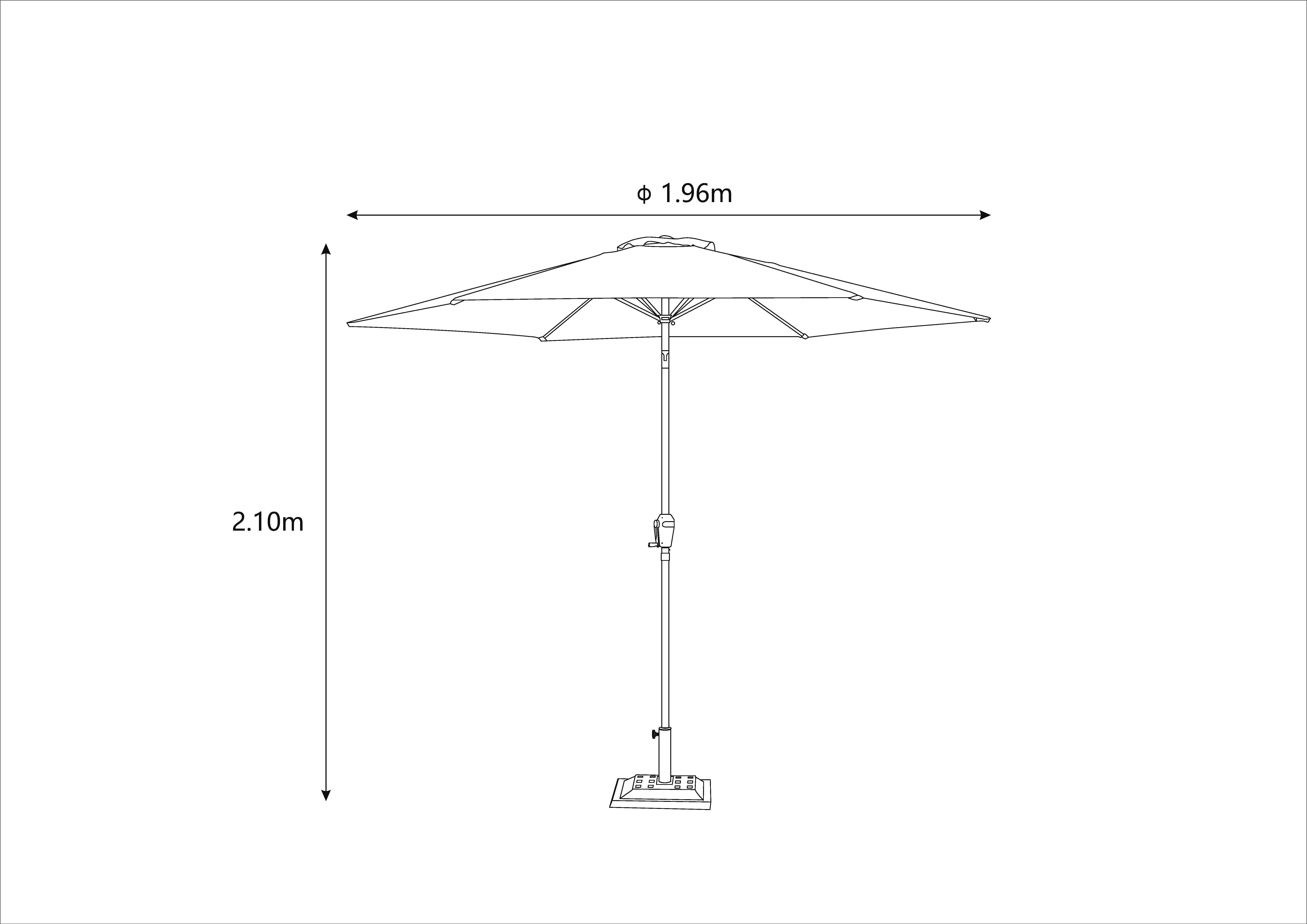 Ecloz - Parasol droit rond 2m Franca ECLOZ - Image 2