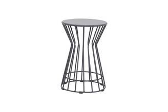 Ecloz - Ensemble 2 tables d'appoint de jardin acier anthracite Francette ECLOZ
