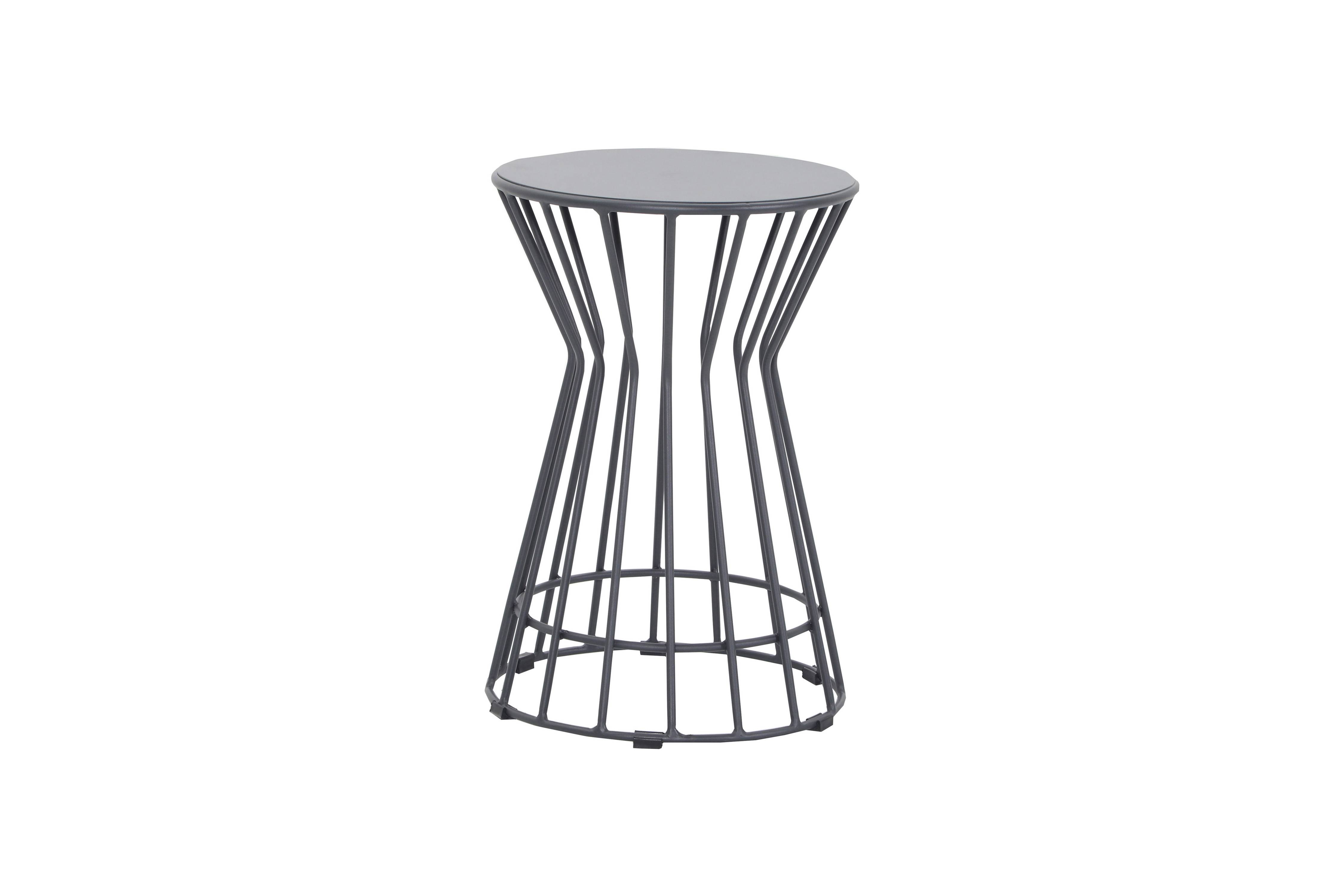Ecloz - Ensemble 2 tables d'appoint de jardin acier anthracite Francette ECLOZ