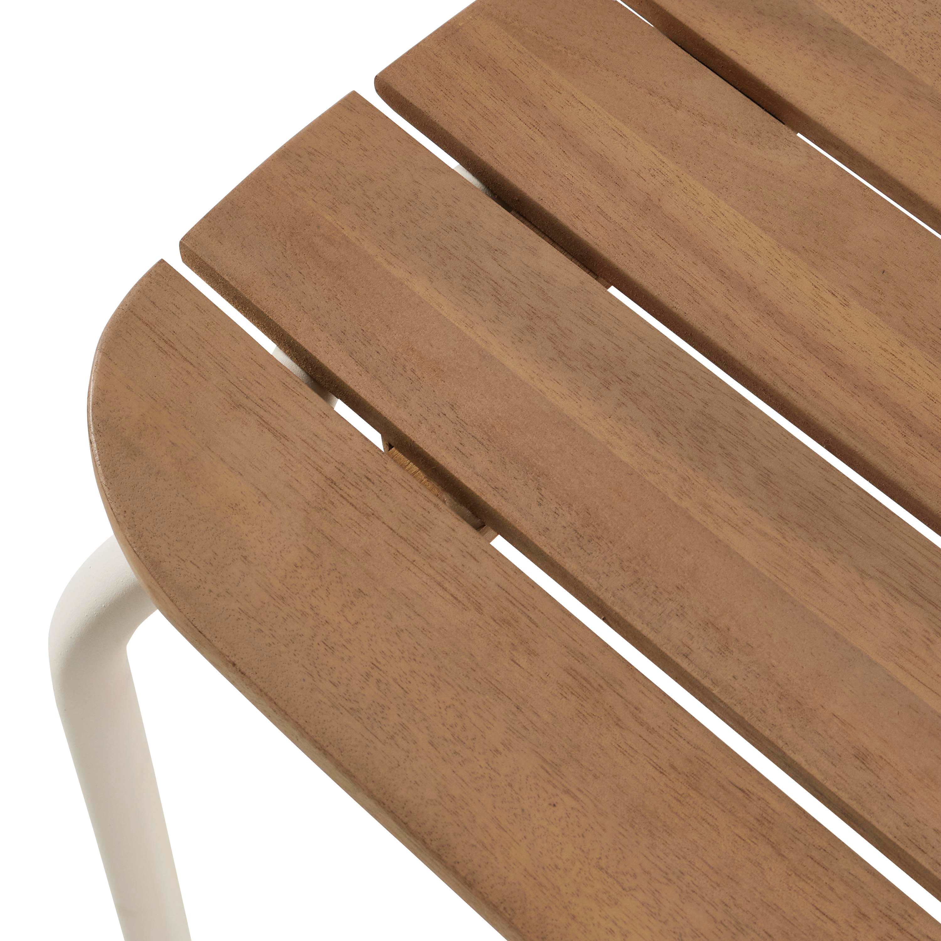 Ecloz - Chaise de jardin acier bois empilable écru Fedora ECLOZ - Image 3
