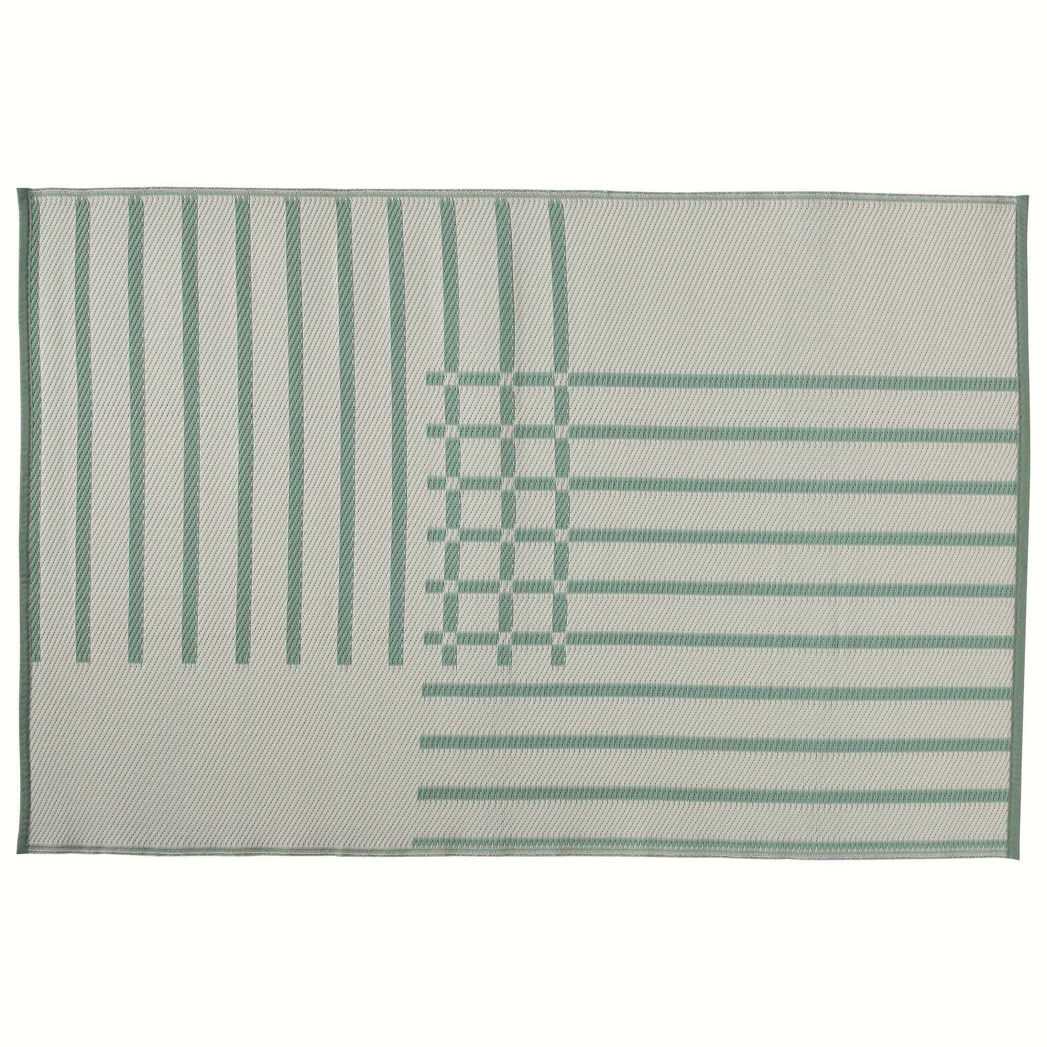 Ecloz - Tapis d'extérieur polypropylène recyclé 230x160cm motif Quadri ECLOZ - Image 1