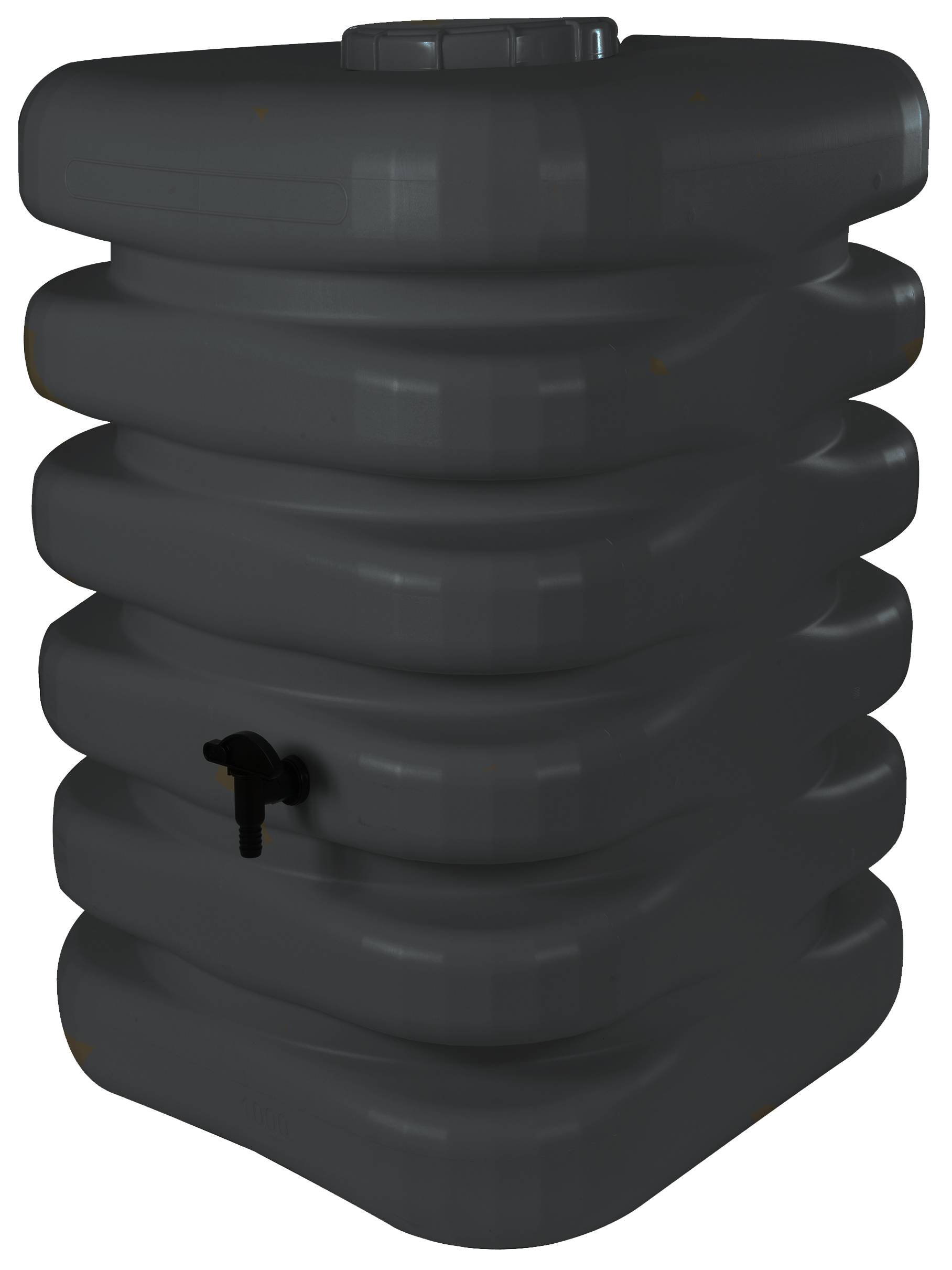 Belli - Récupérateur d'eau de pluie 350L cubique couvercle, robinet et collecteur inclus anthracite - BELLI