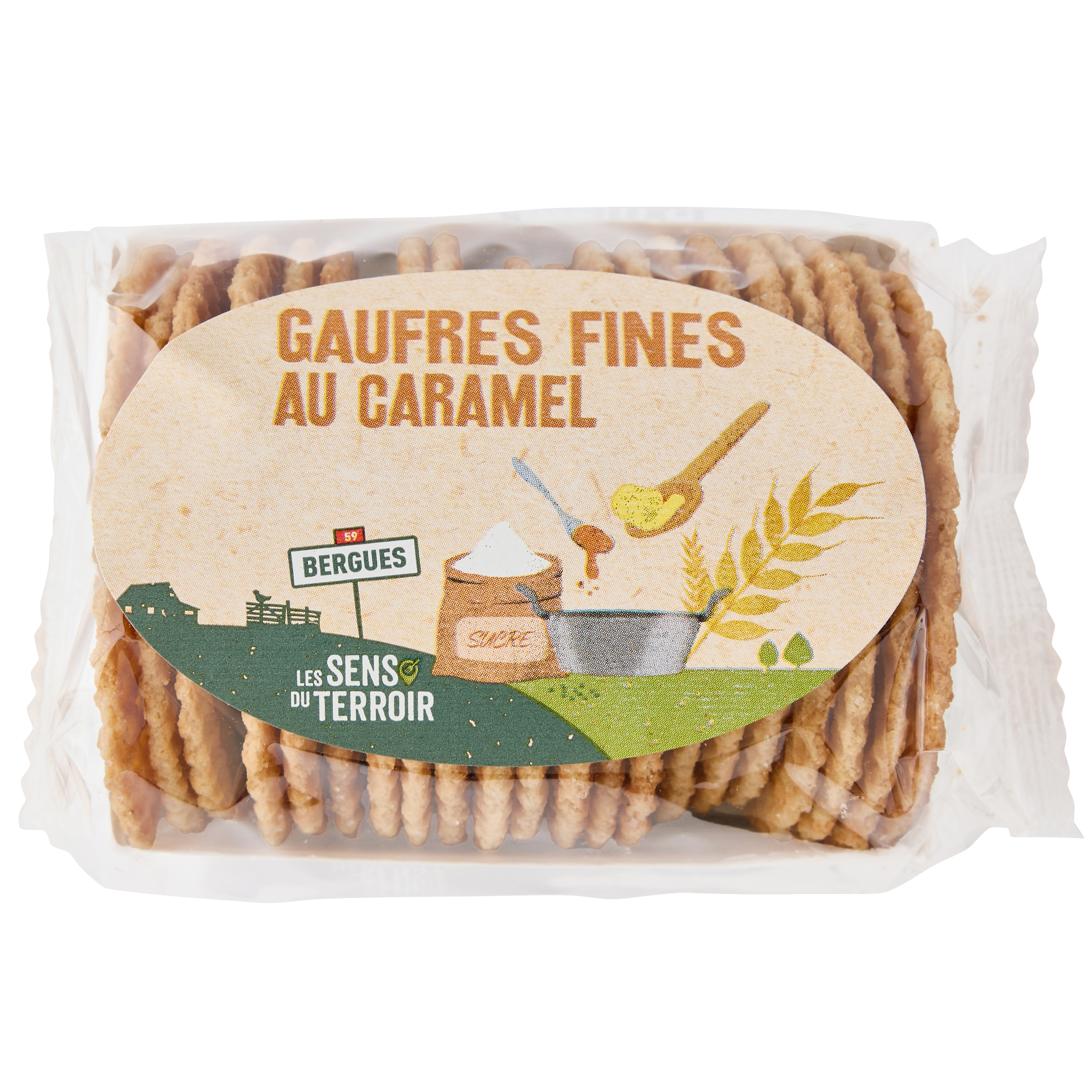 Les Sens du Terroir - Gaufres fines au caramel 175 g - Les Sens du Terroir