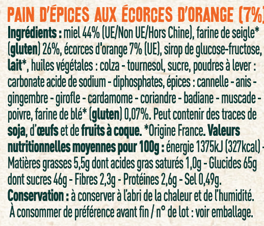 Les Sens du Terroir - Pain d'épices aux écorces d'orange 300 g - Les Sens du Terroir - Image 2