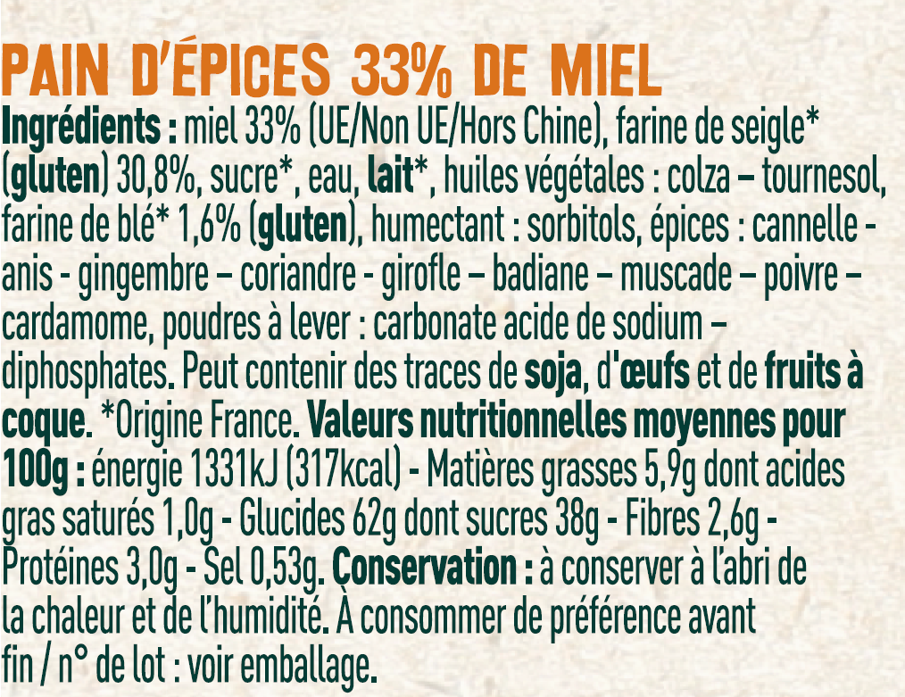 Les Sens du Terroir - Pain d'épices 150 g- Les Sens du Terroir - Image 2