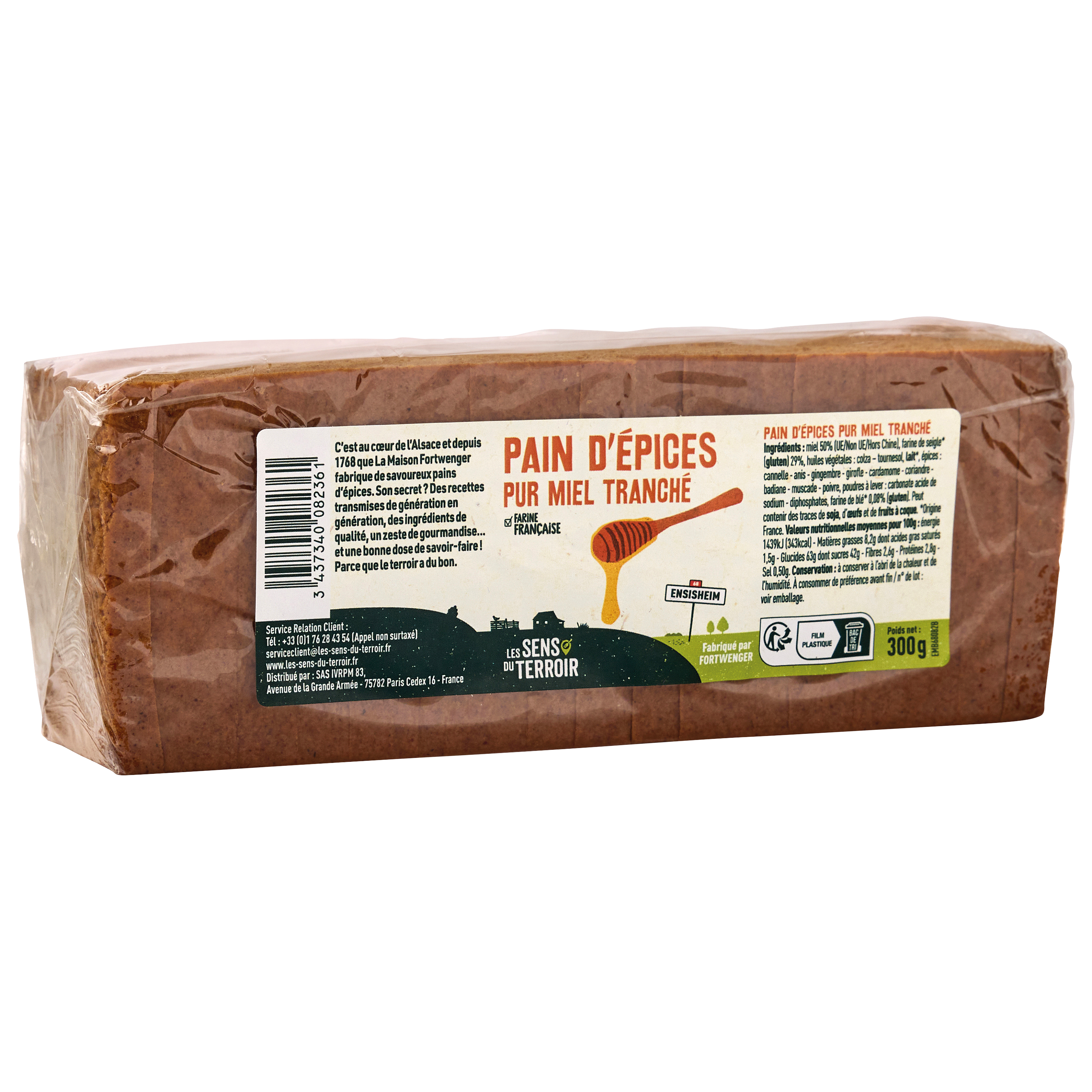 Les Sens du Terroir - Pain d'épices tranché 300 g - Les Sens du Terroir - Image 1