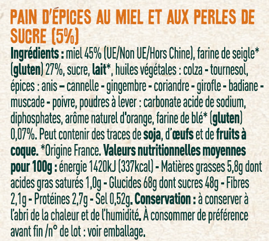 Les Sens du Terroir - Pain d'épices au sucre perlé 500 g - Les Sens du Terroir - Image 2
