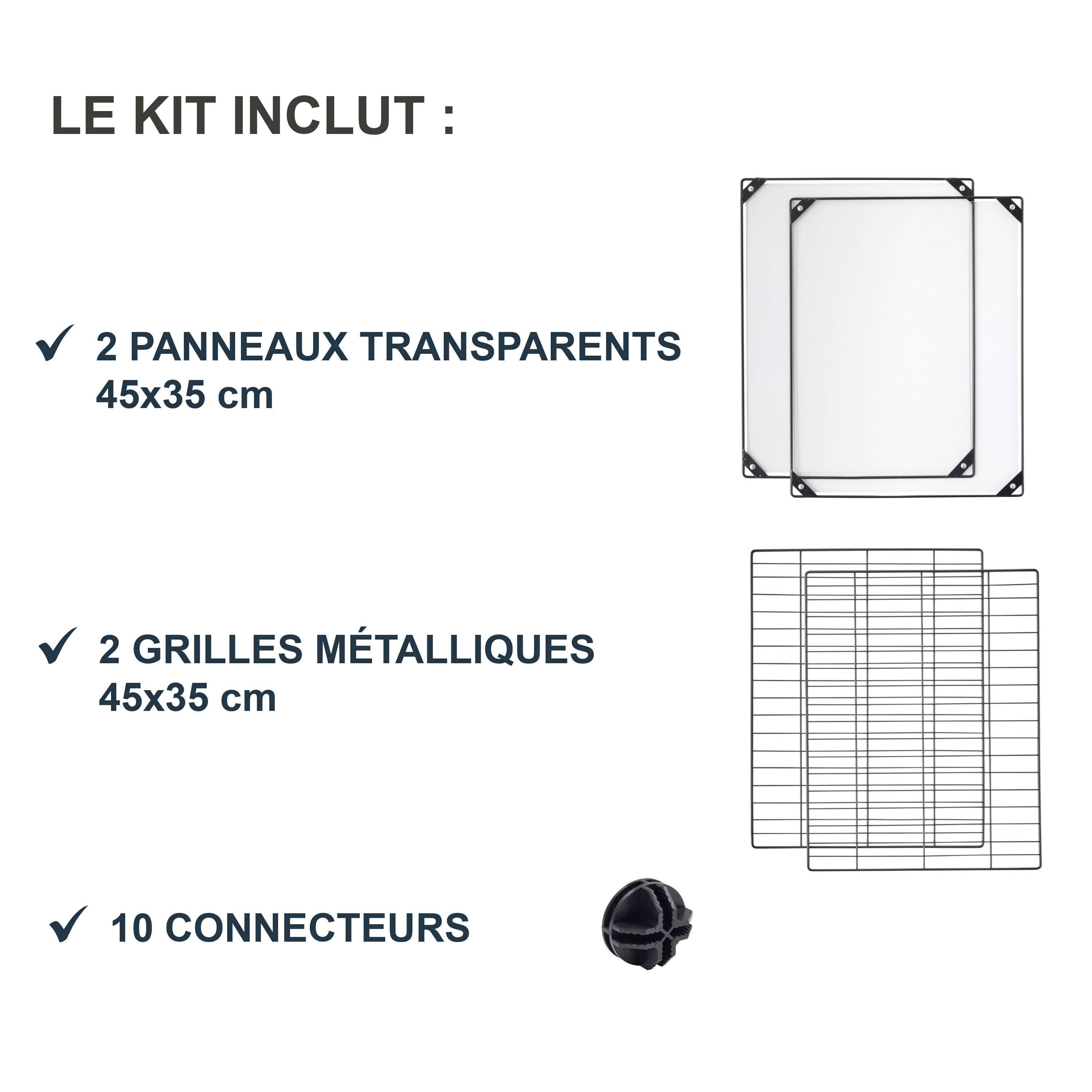 Pure Family - Zen Parc - Kit d'extension pour enclos modulable lapin nain et cochon d'Inde - PURE FAMILY - Image 3