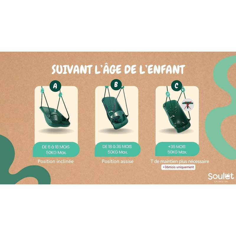 Soulet - Siege bébé réglable Lilly 1m90 2m35 - Soulet - Image 3
