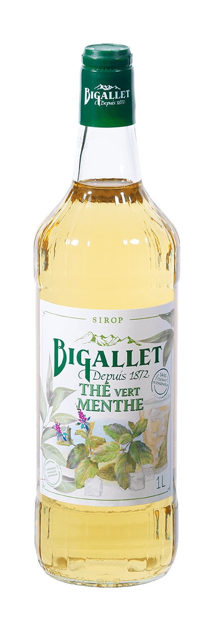 Bigallet - Sirop de thé vert à la menthe 1 L - Bigallet